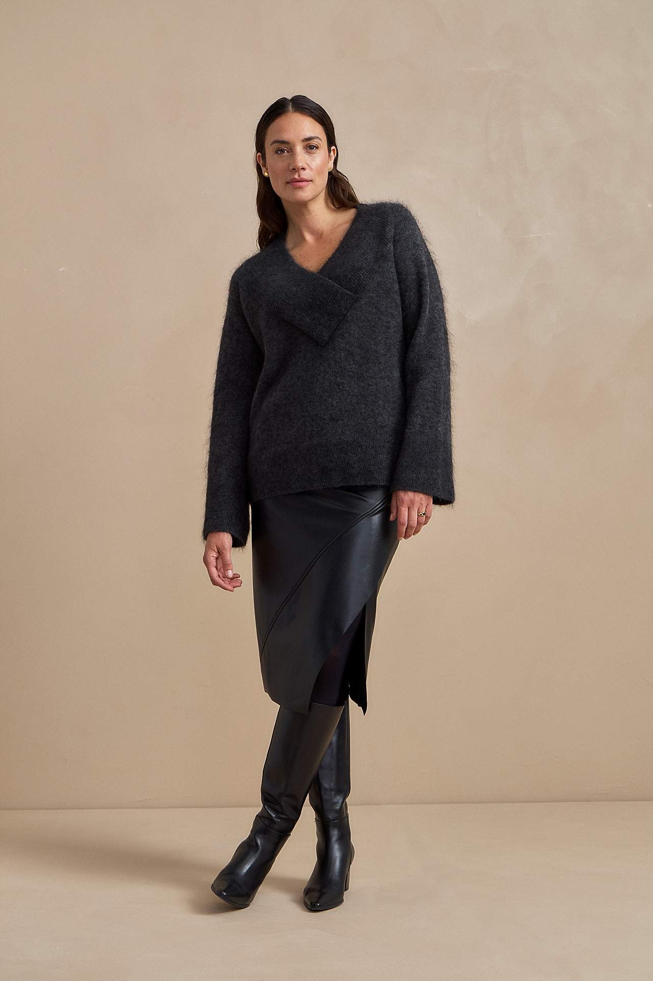Trøje Premium i mohair- og uldblanding