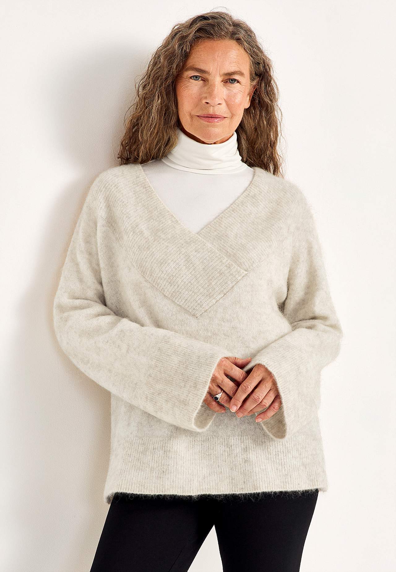Trøje Premium i mohair- og uldblanding