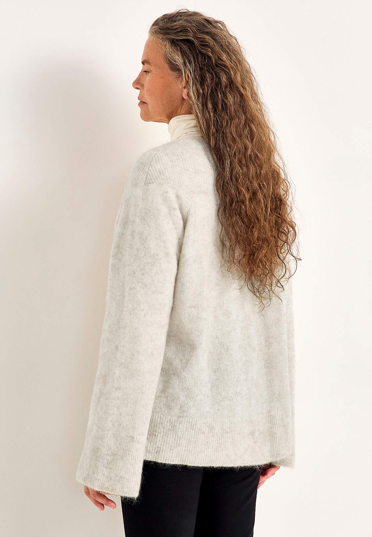 Trøje Premium i mohair- og uldblanding