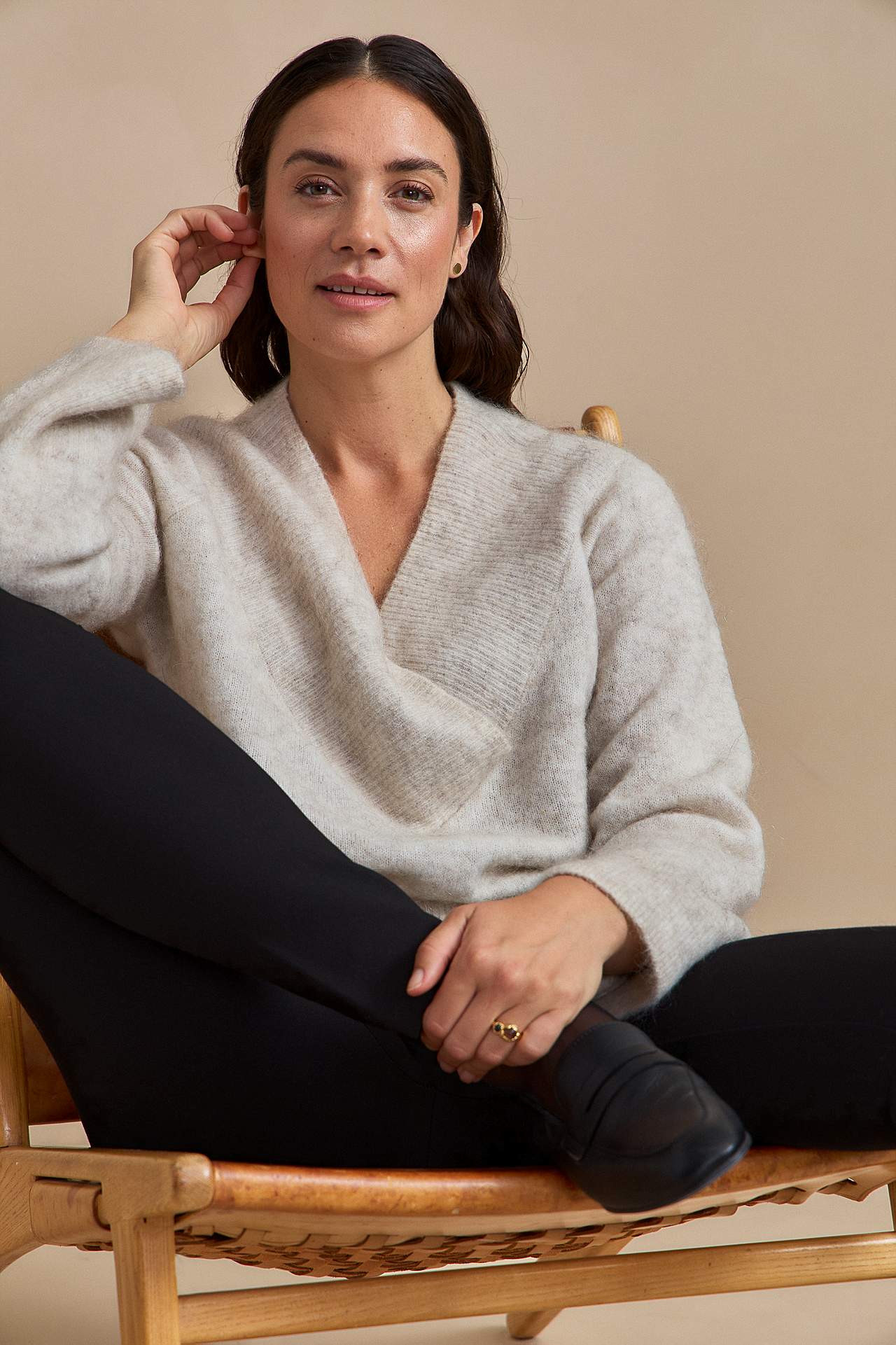 Trøje Premium i mohair- og uldblanding