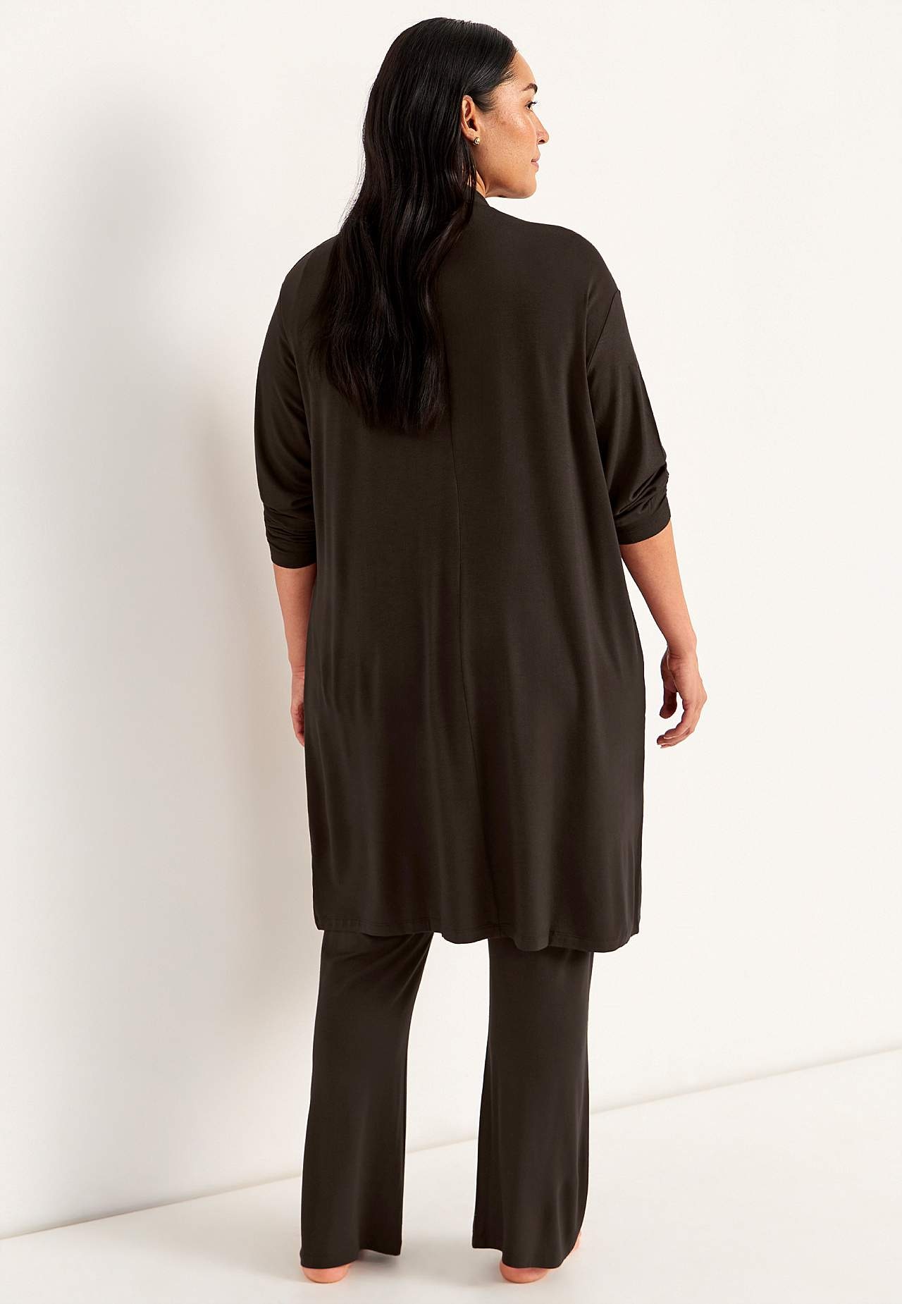 Lang cardigan i jersey Sofia