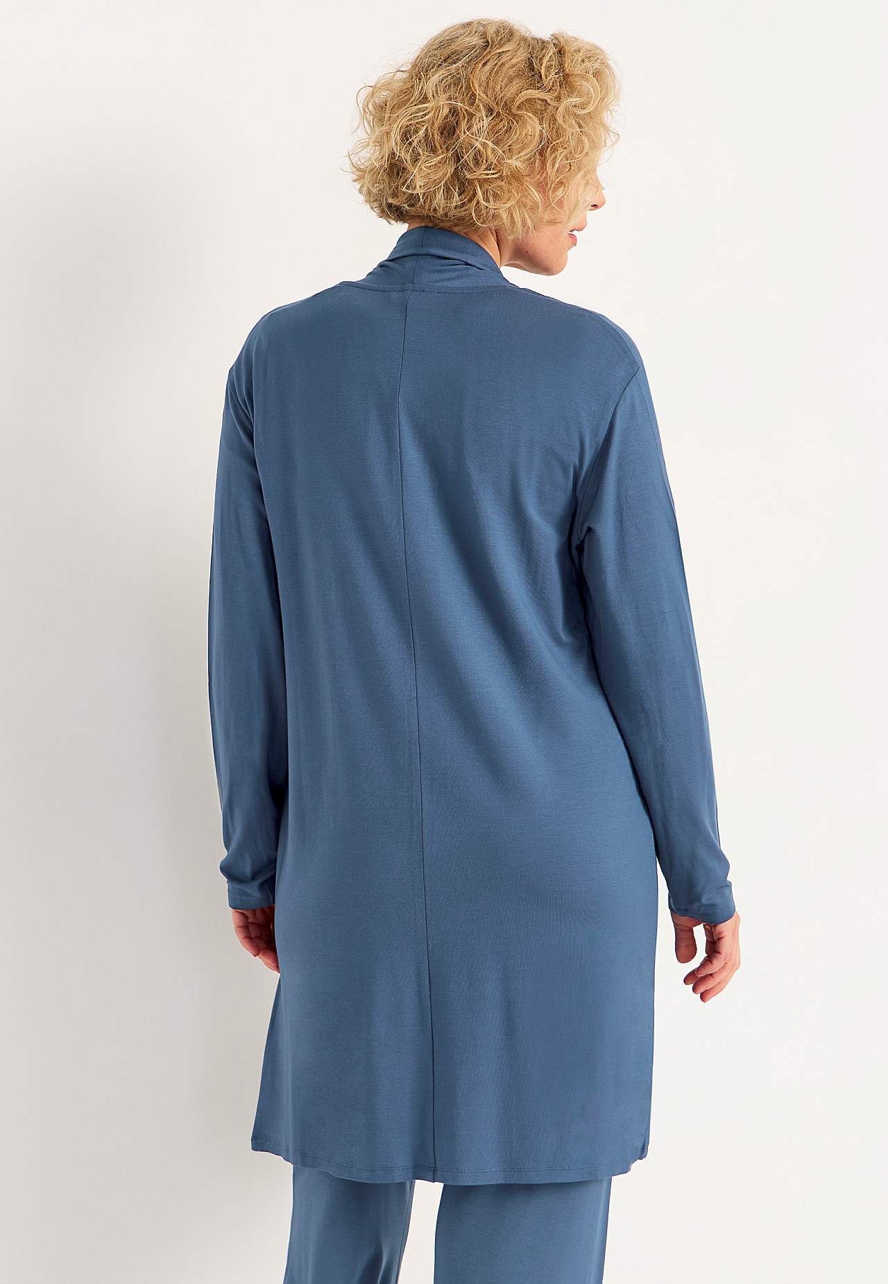 Lang cardigan i jersey