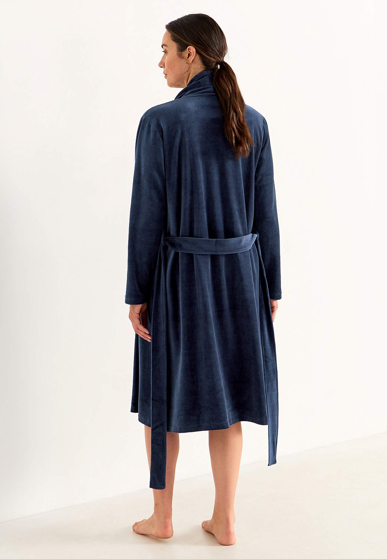 Velour morgenkåbe
