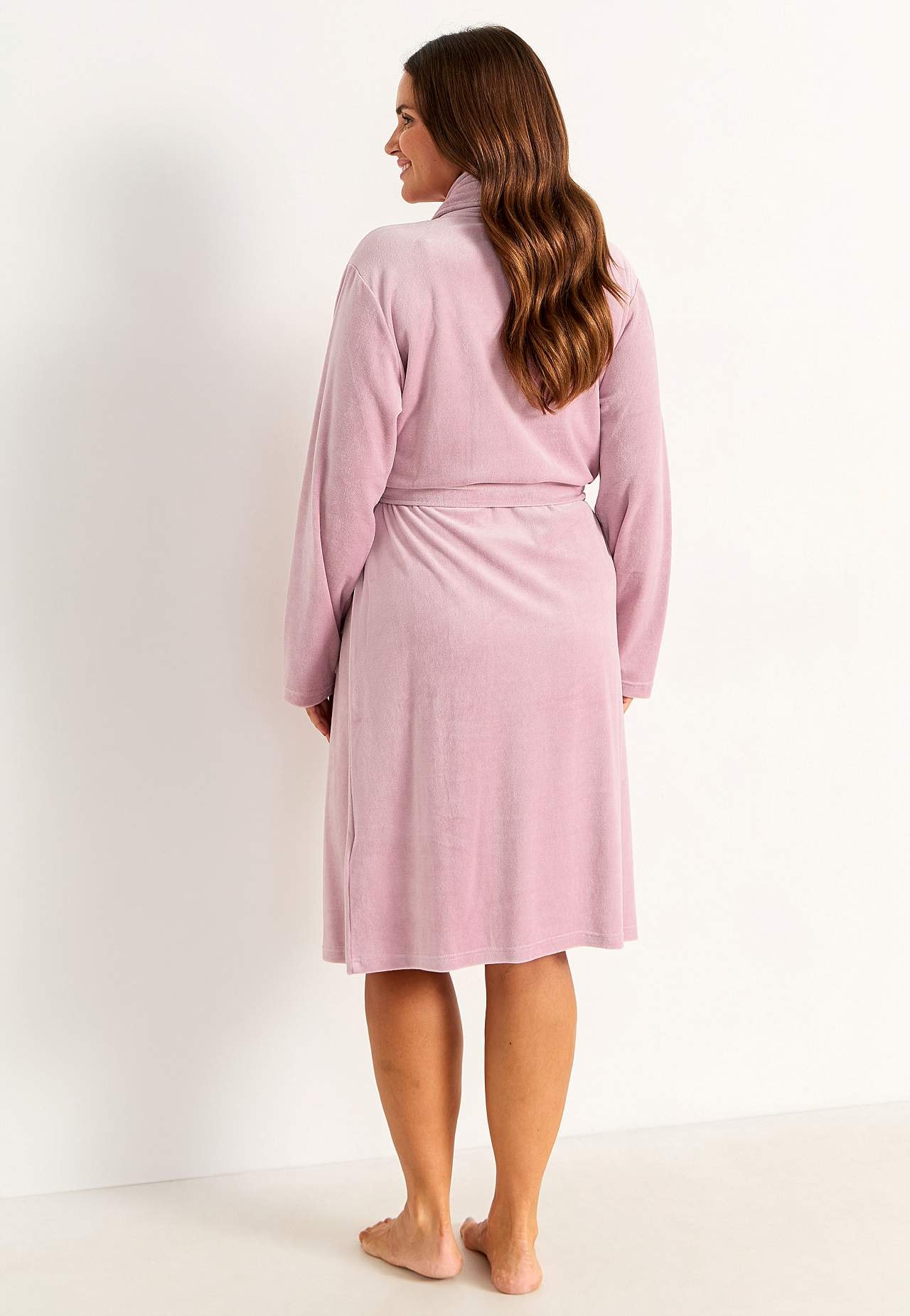 Velour morgenkåbe