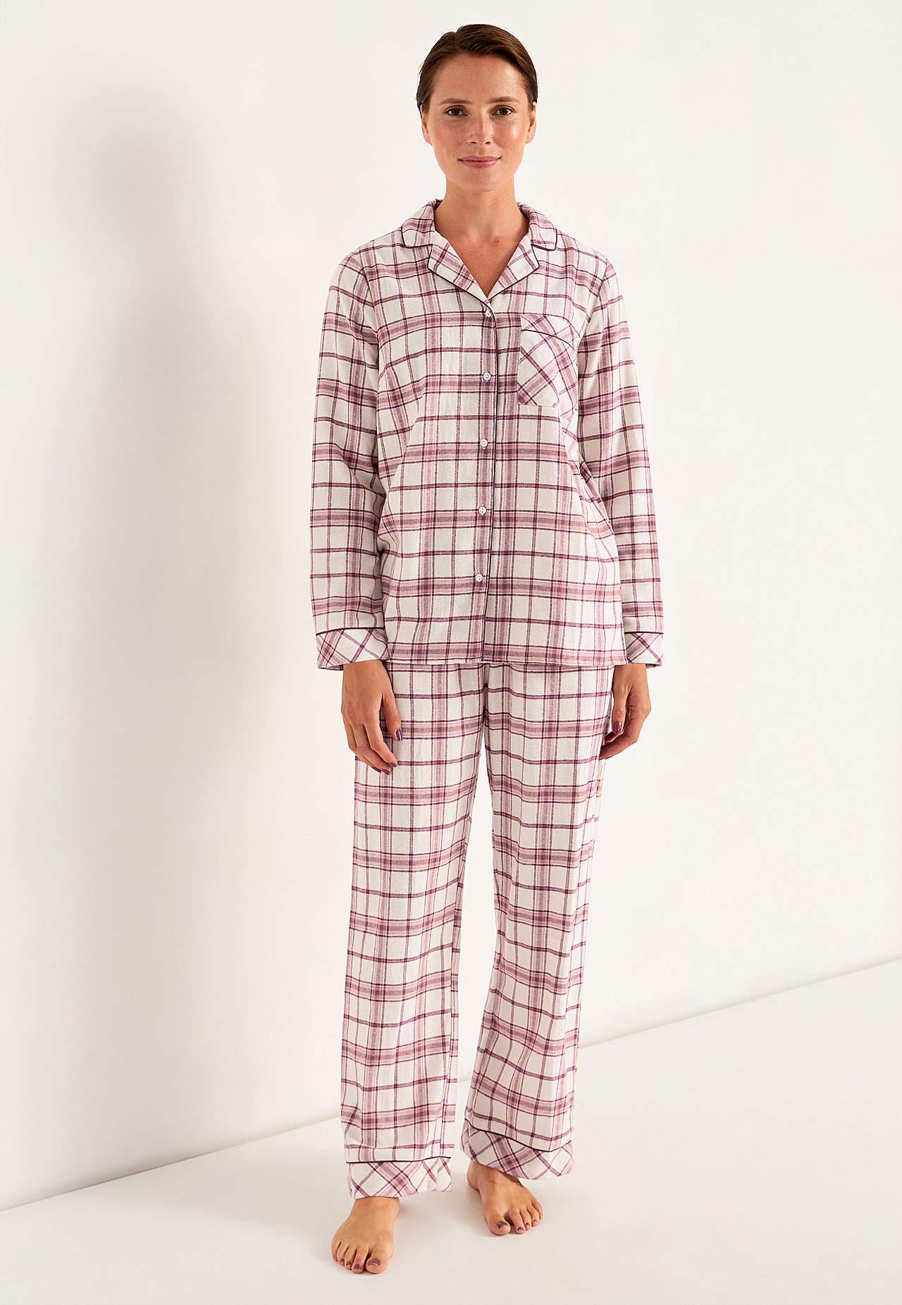 Ternet pyjamas i flonel