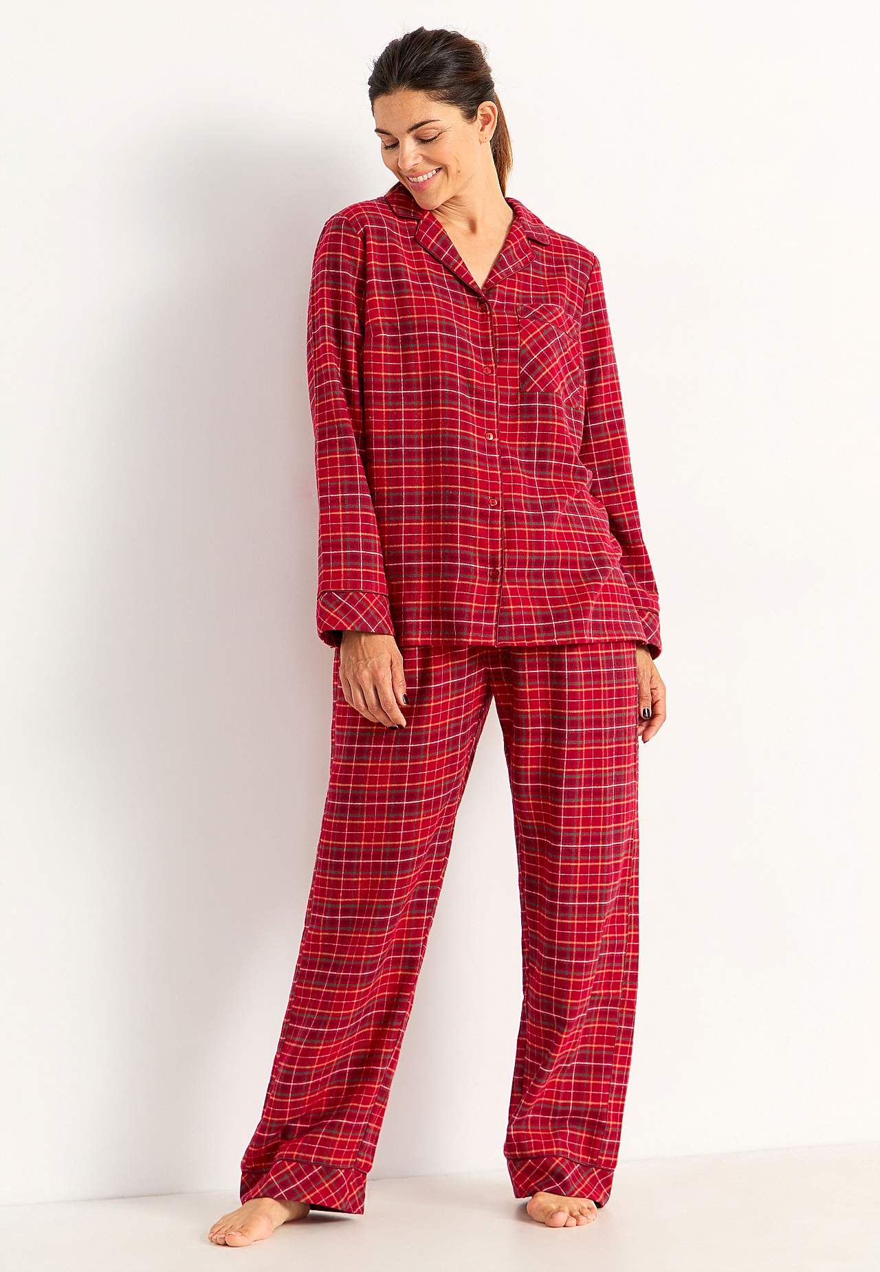 Ternet pyjamas i flonel