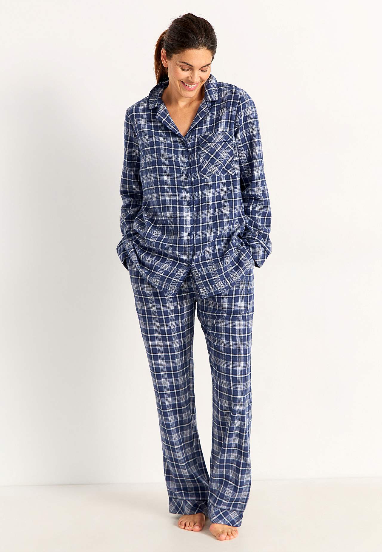 Ternet pyjamas i flonel