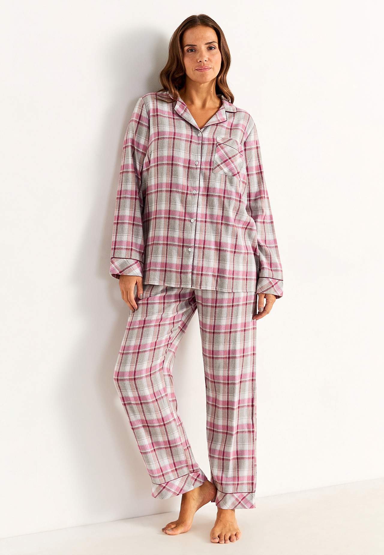 Ternet pyjamas i flonel