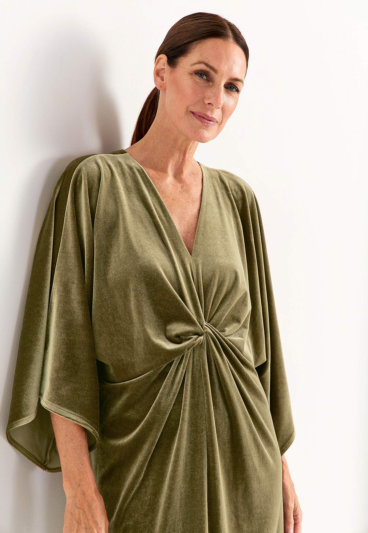 Elegant kaftankjole i velour