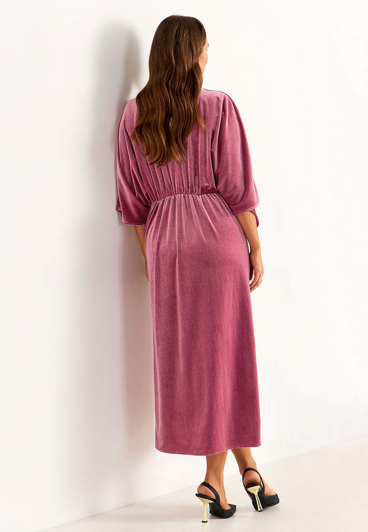 Elegant kaftankjole i velour