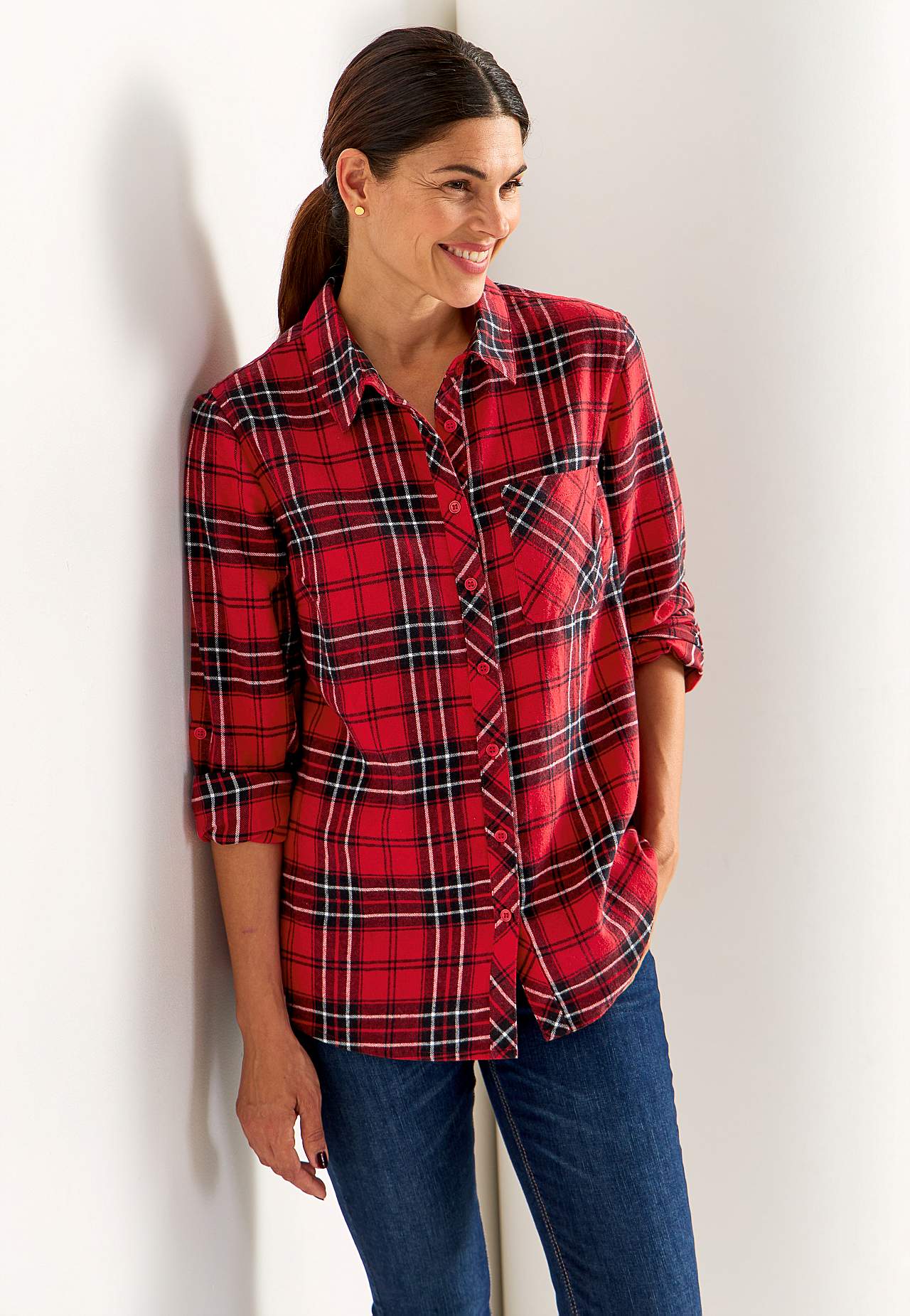 Ternet flonelskjorte