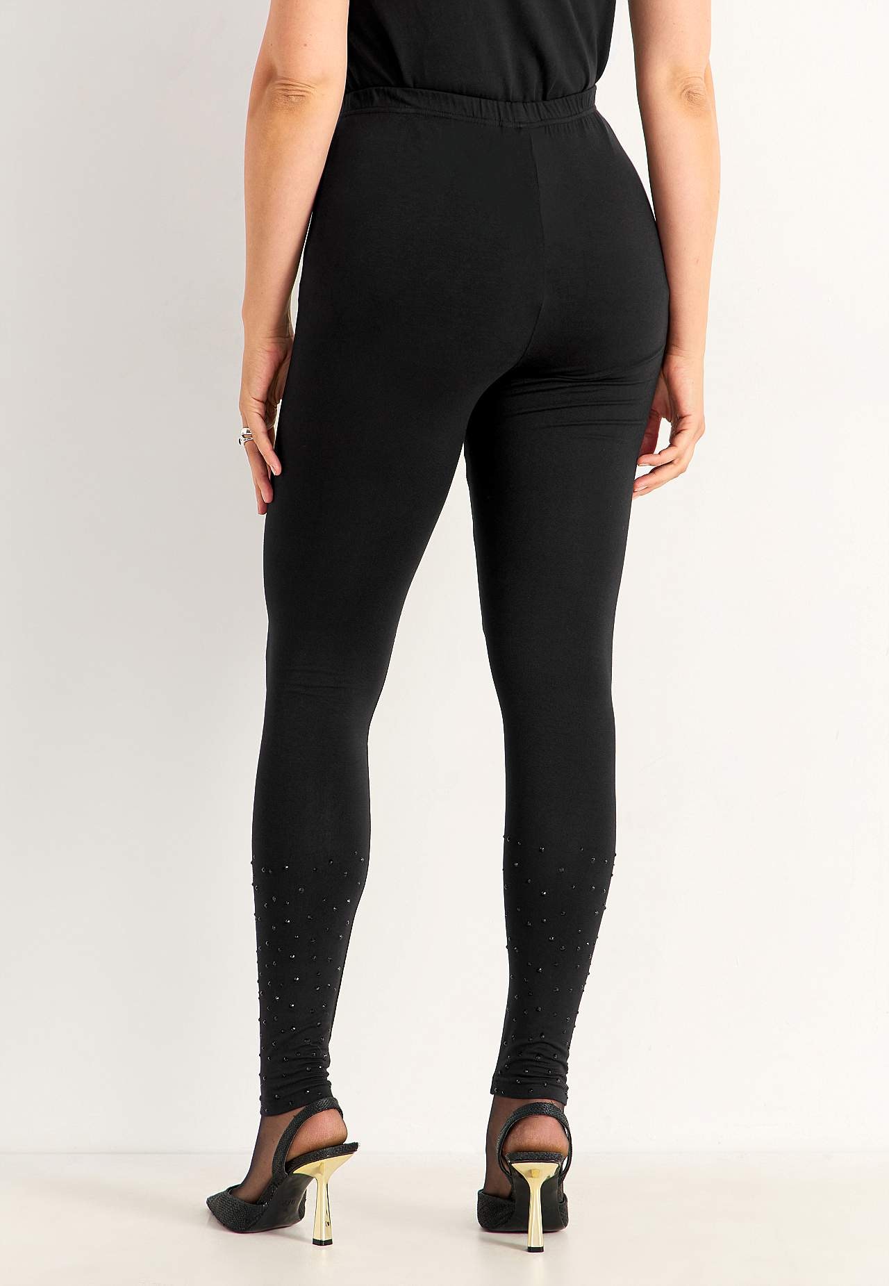 Leggings med skinnende detaljer