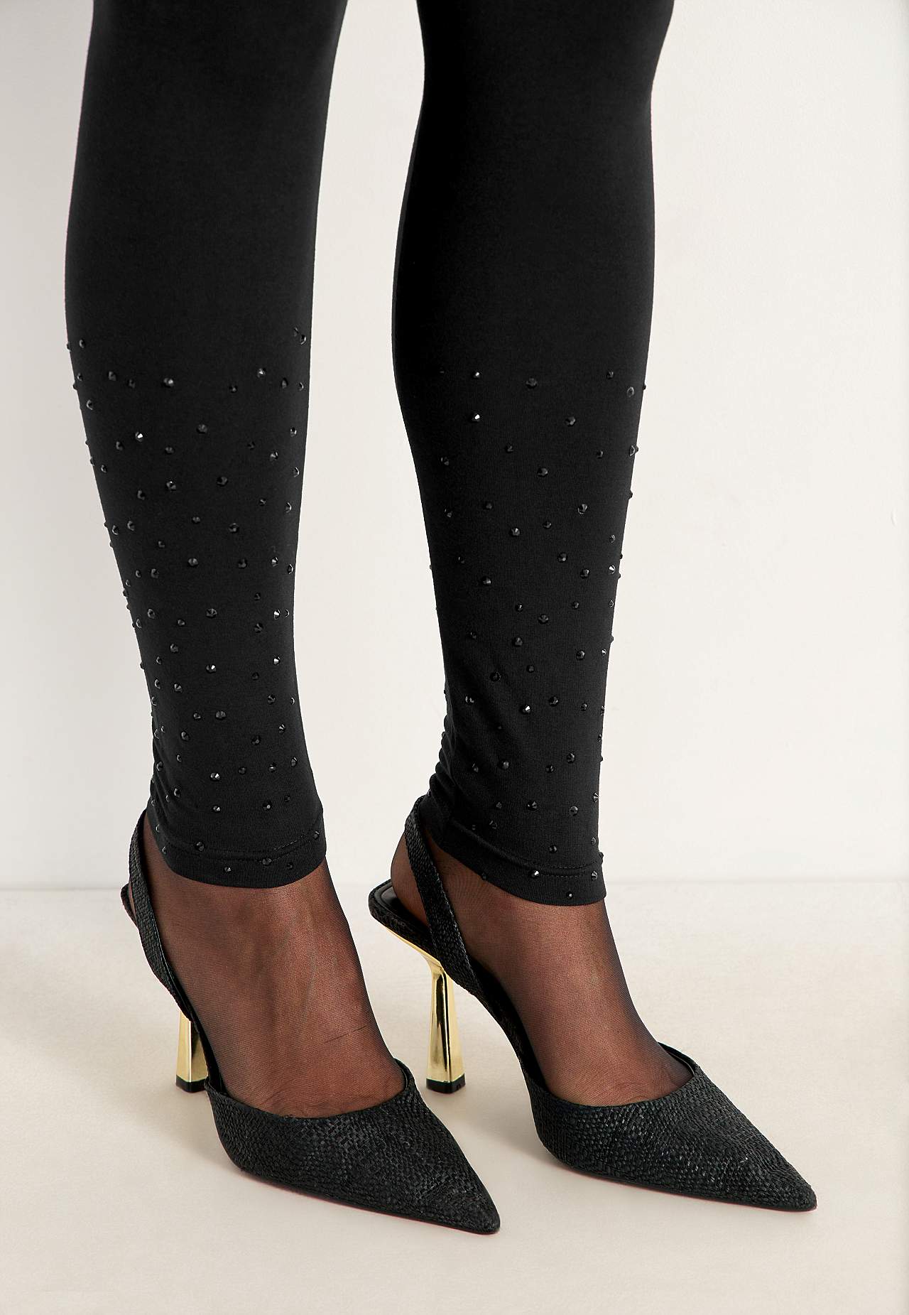 Leggings med skinnende detaljer