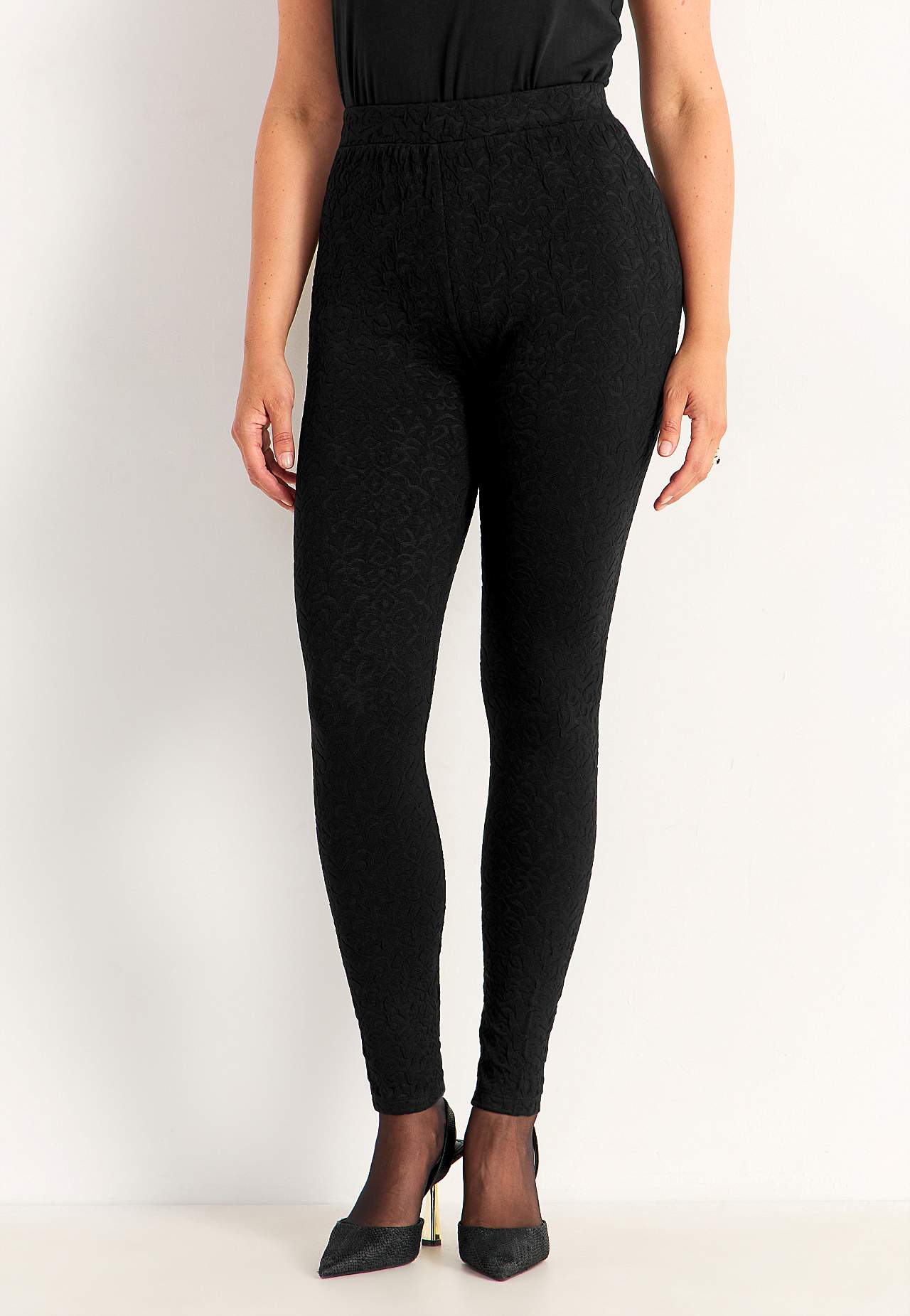 Leggings med strukturmønster