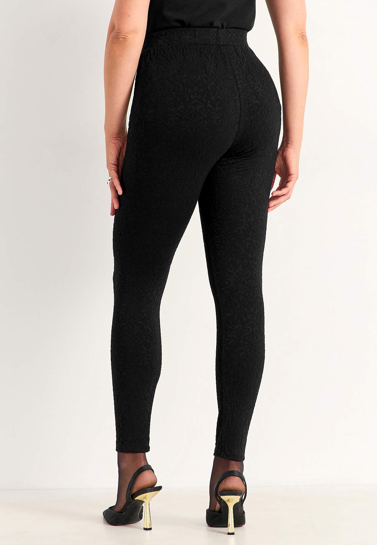 Leggings med strukturmønster