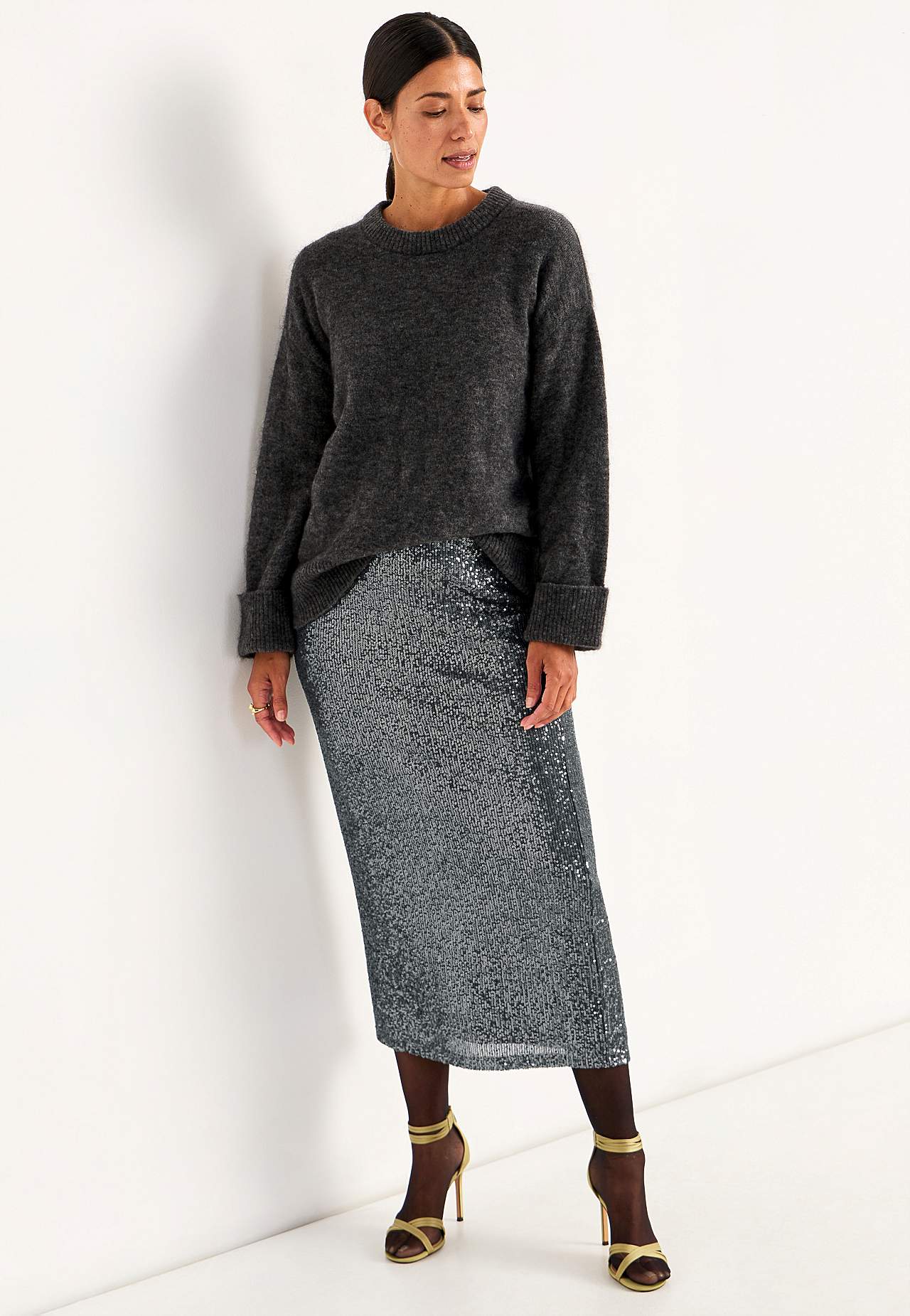 Luksuriøs pailletnederdel