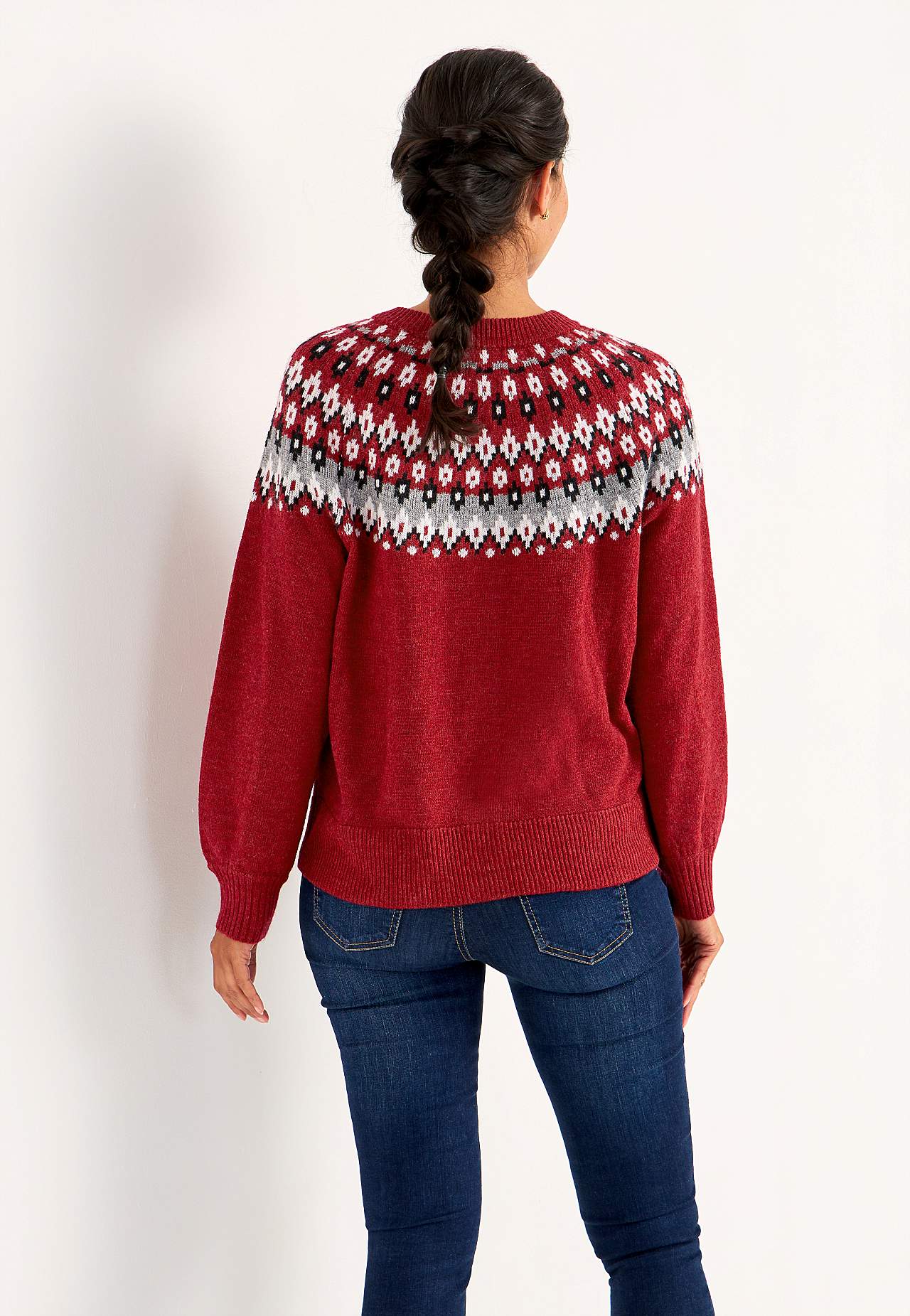 Jacquardmønstret cardigan