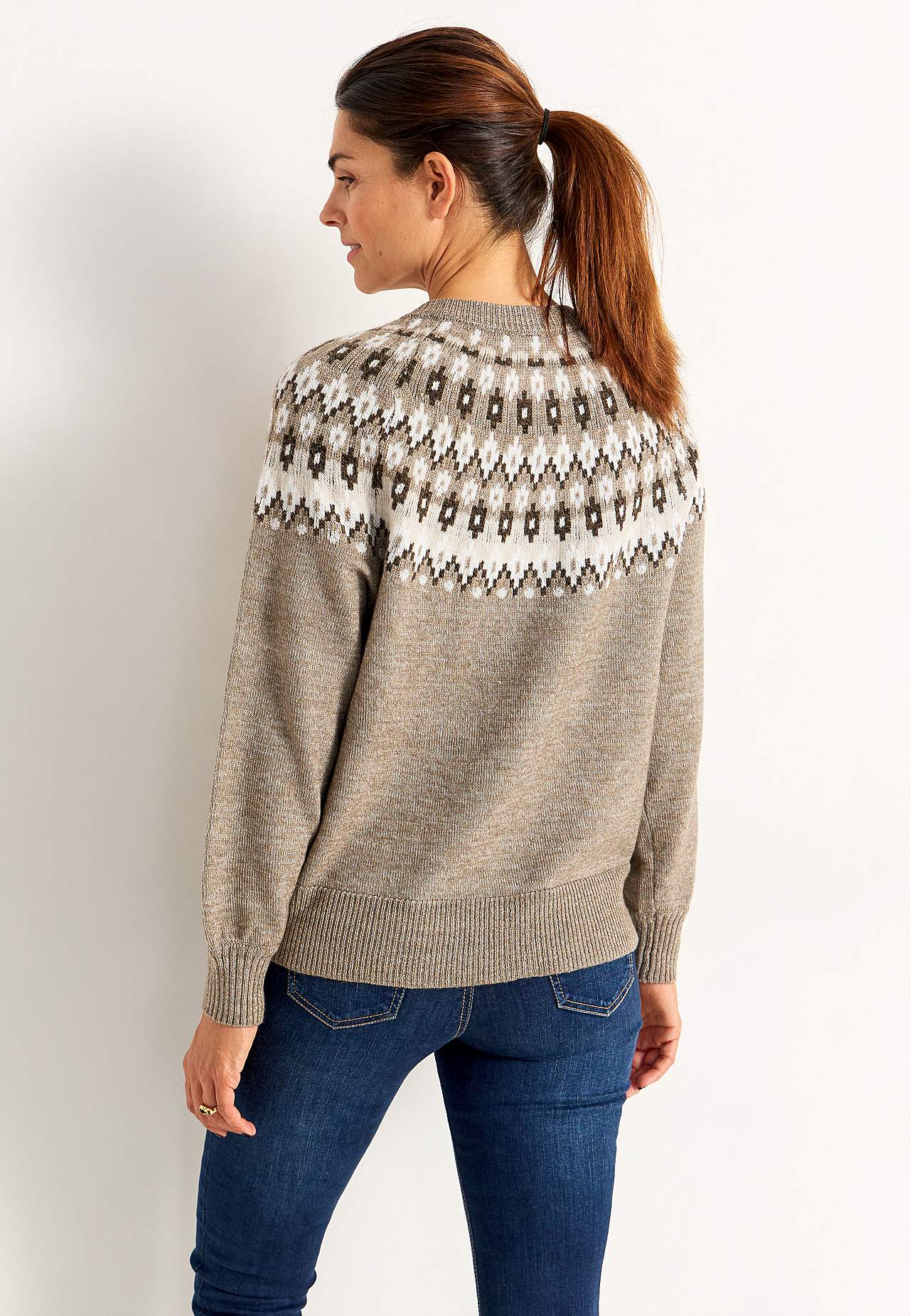 Jacquardmønstret cardigan