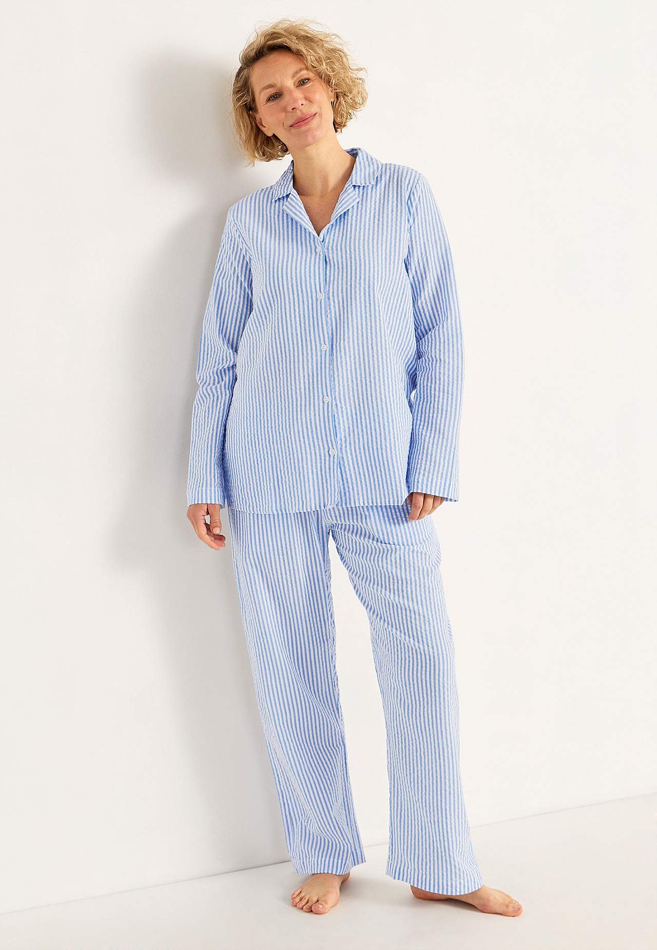Pyjamas i seersucker