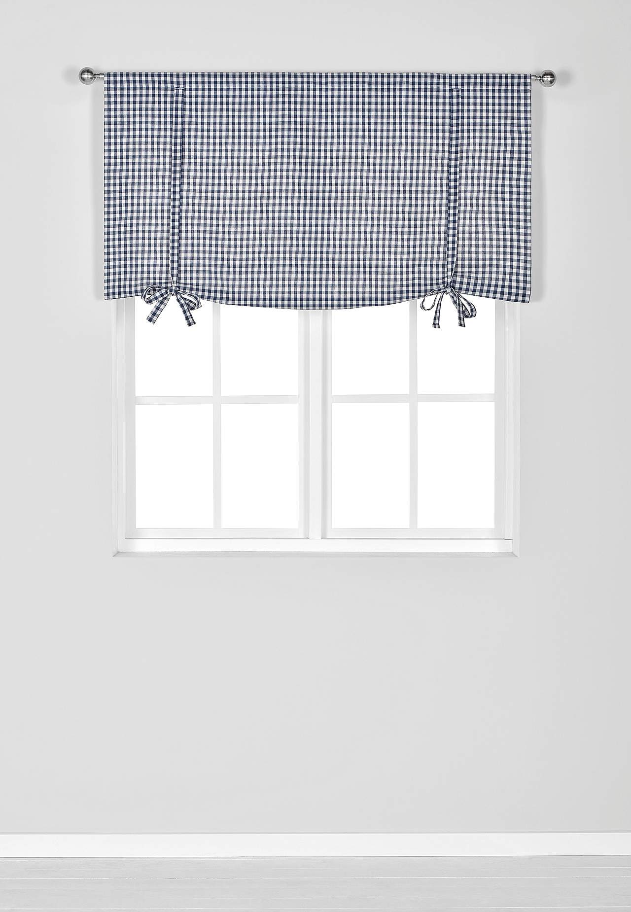 Vævet, ternet liftgardin