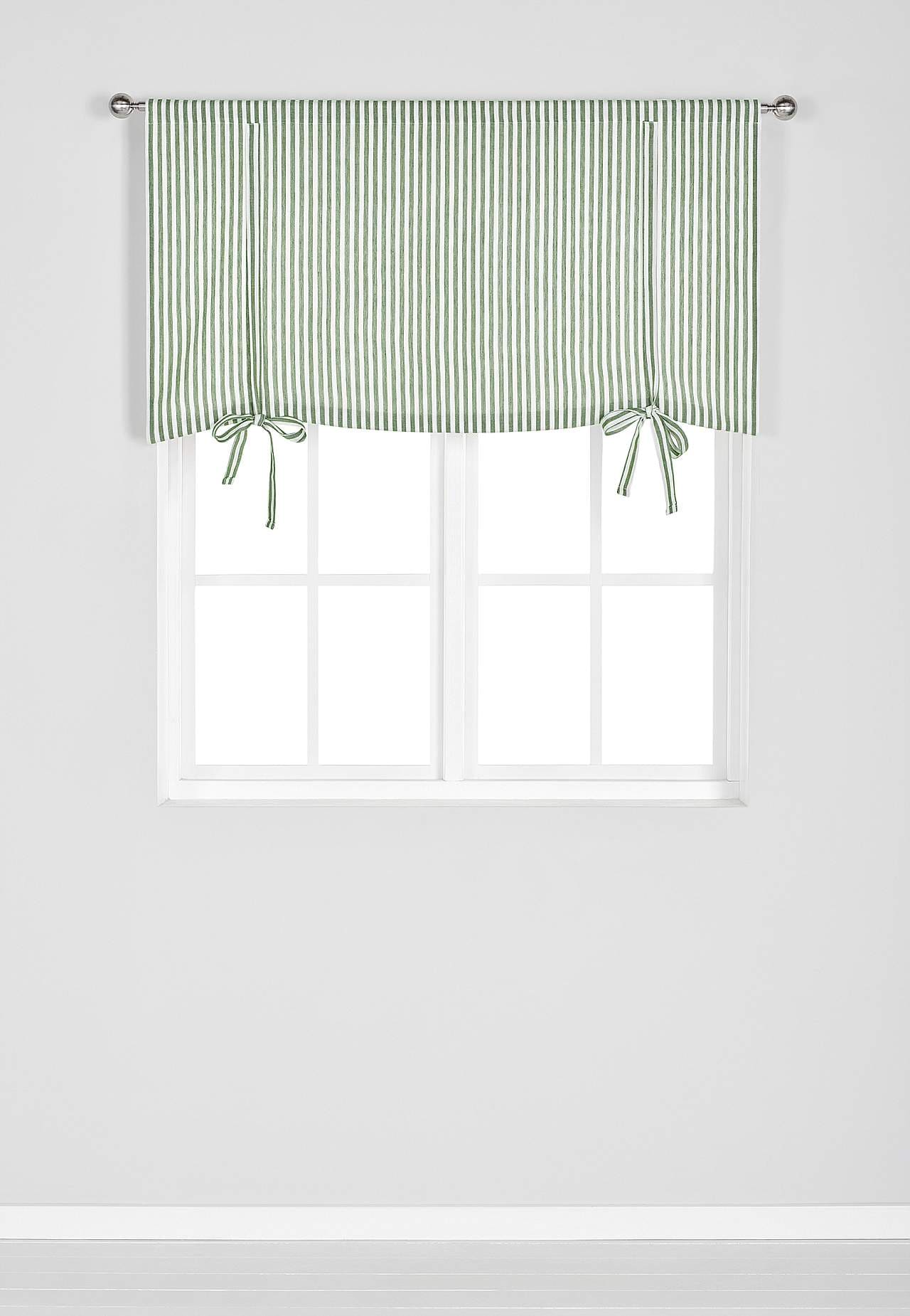 Vævet, stribet liftgardin