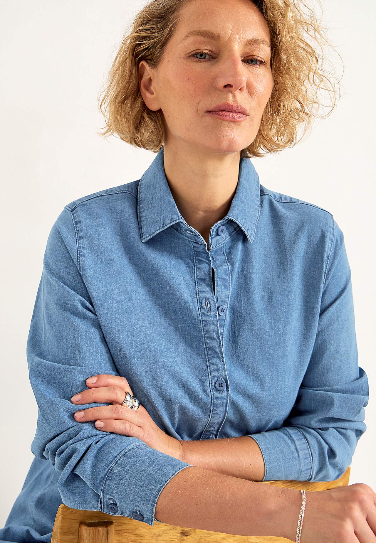 Elastisk tunika i denim