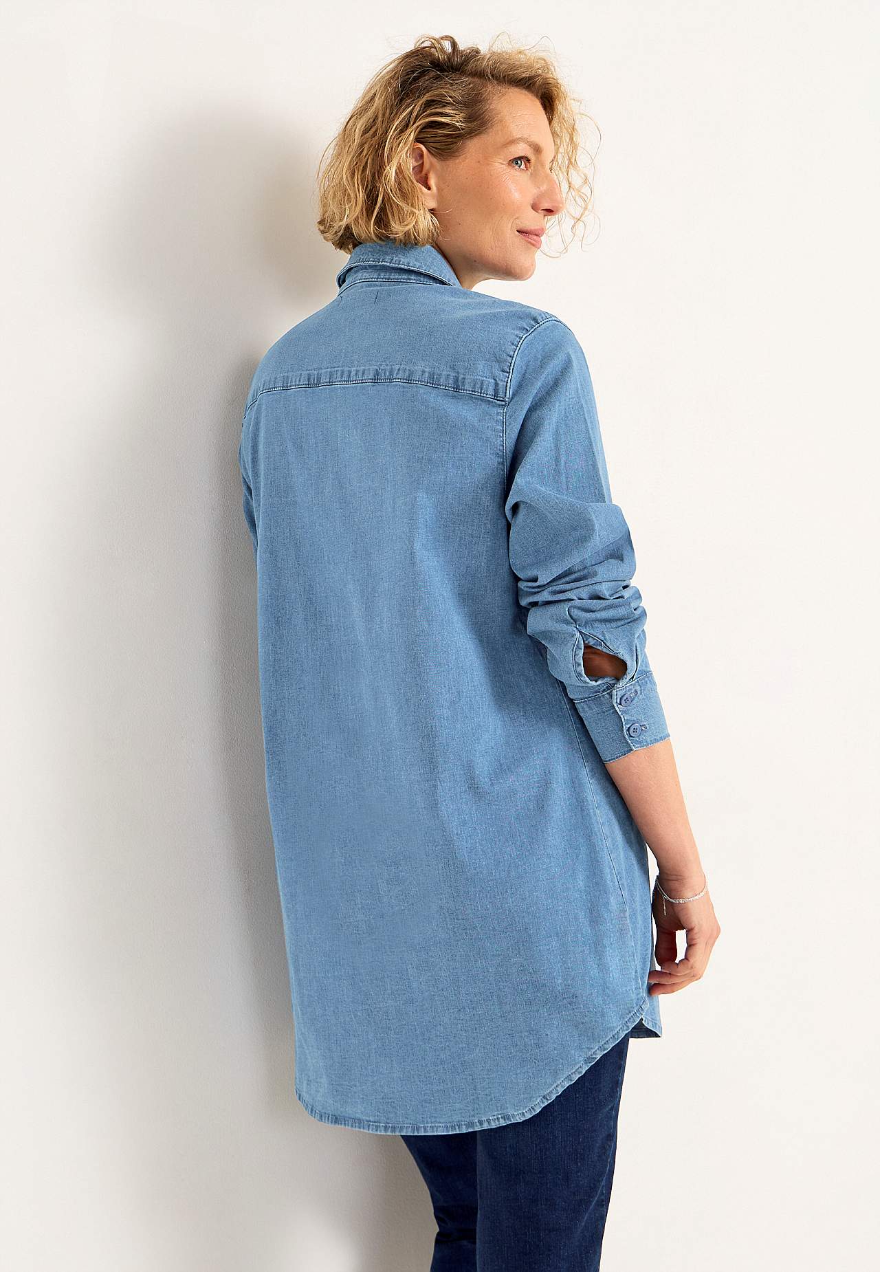 Elastisk tunika i denim