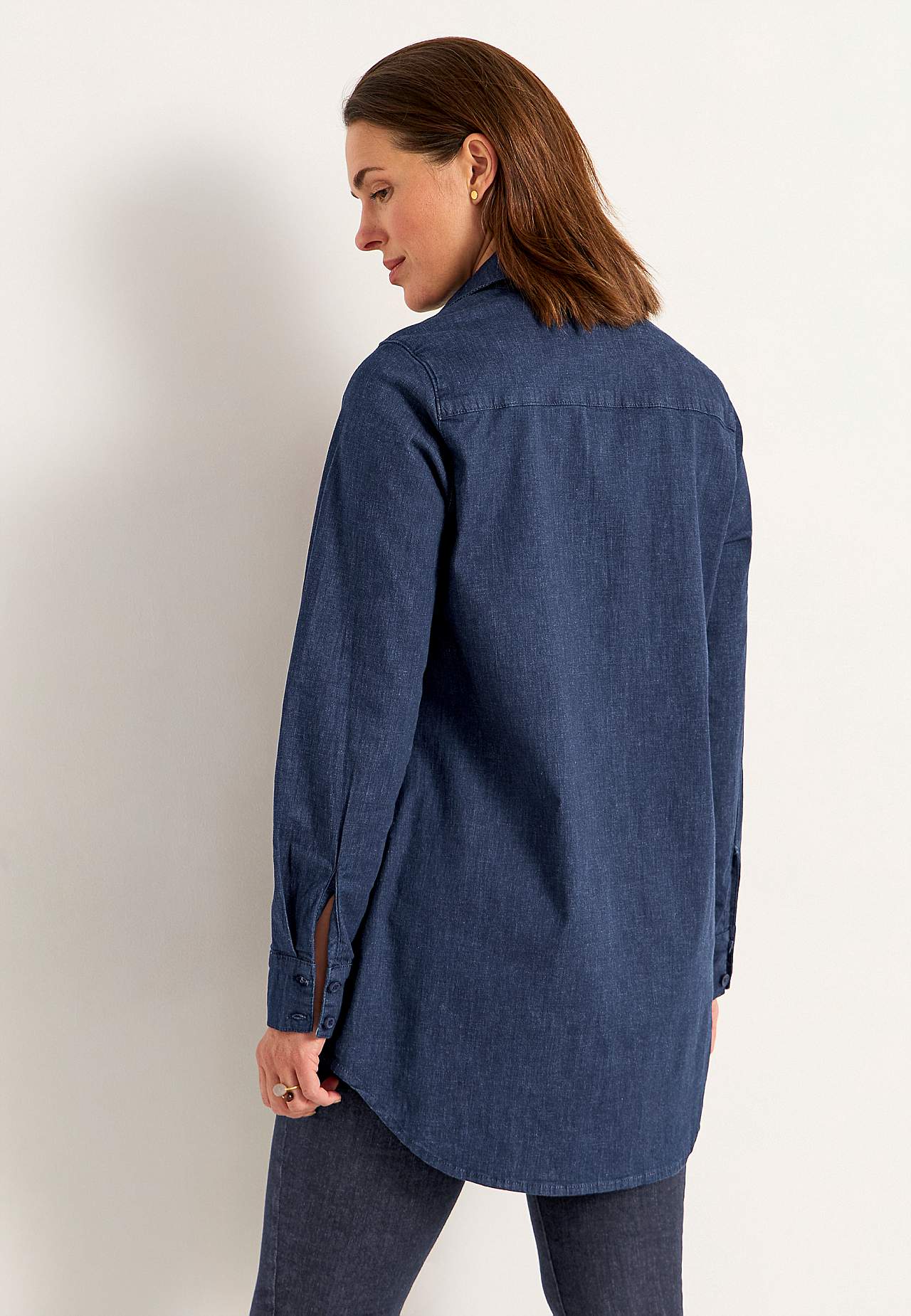 Elastisk tunika i denim