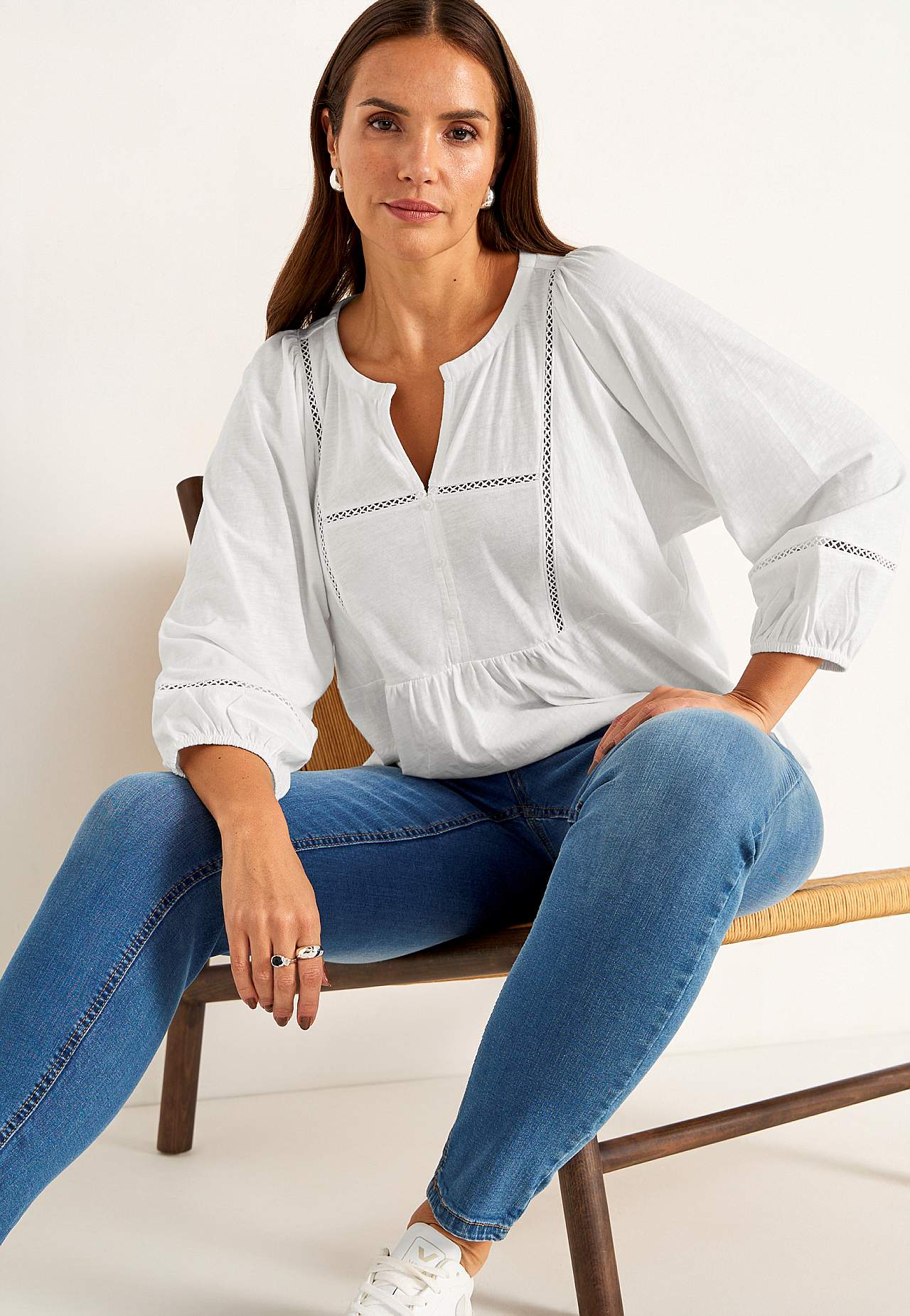 Jerseytop med boho stil