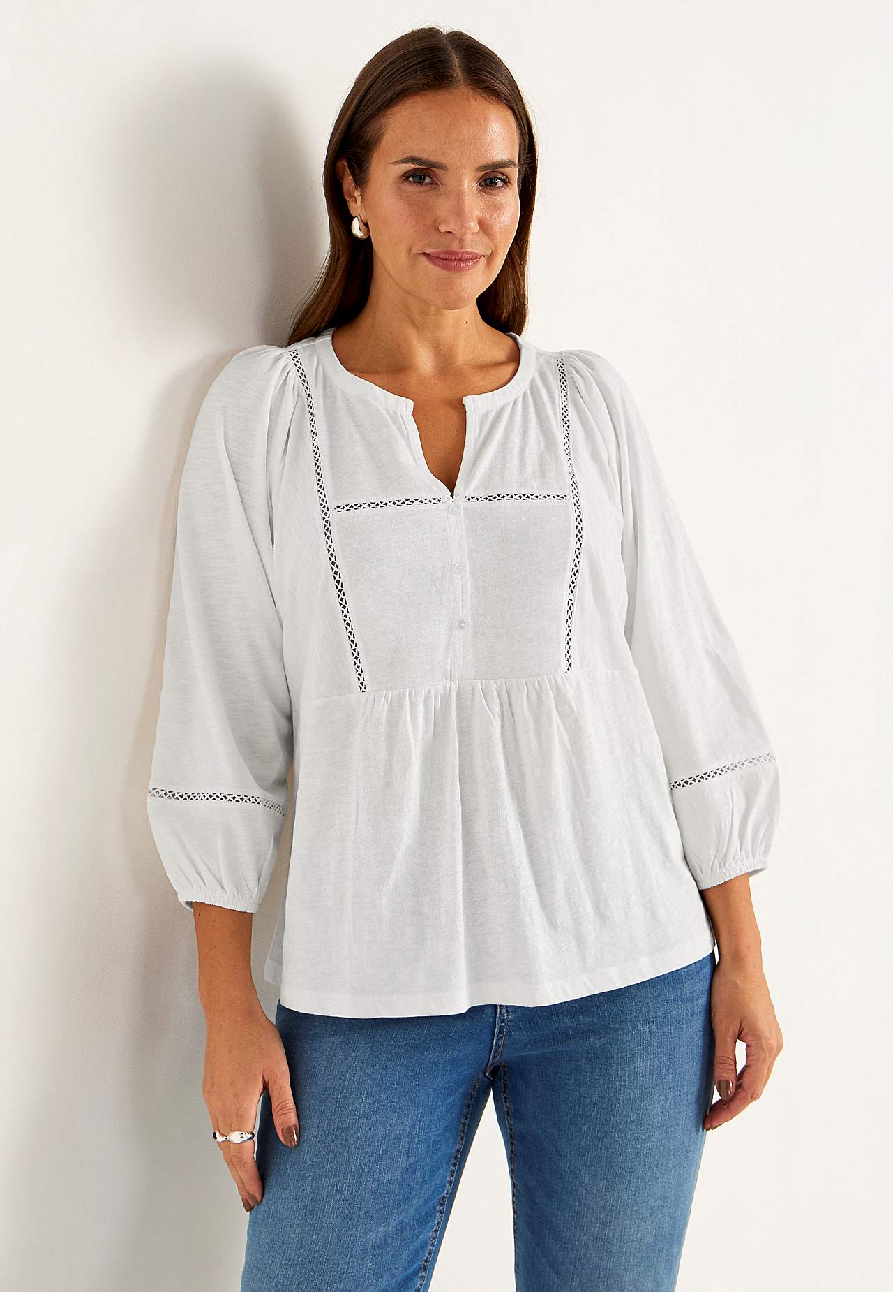 Jerseytop med boho stil