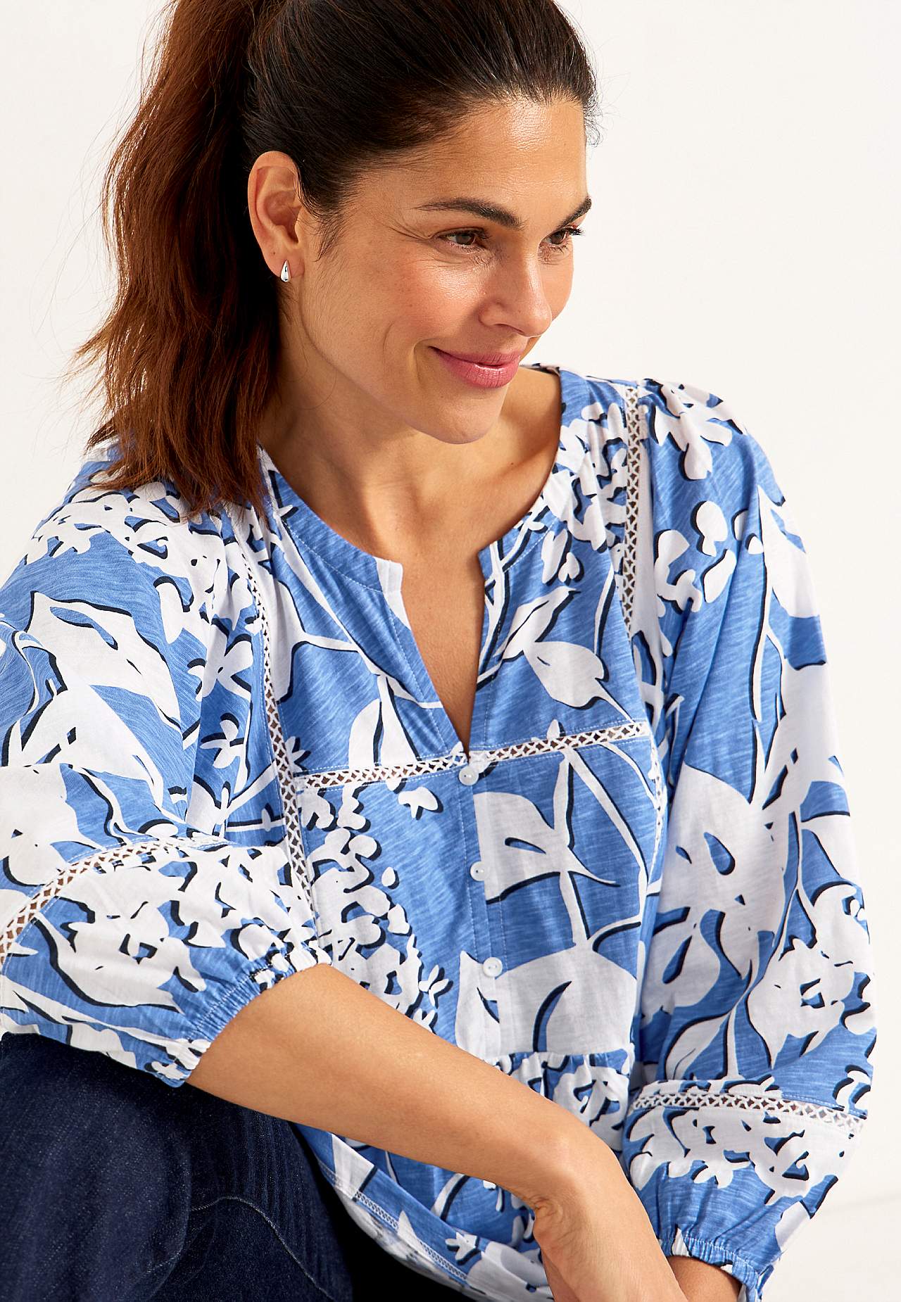 Jerseytop med boho stil
