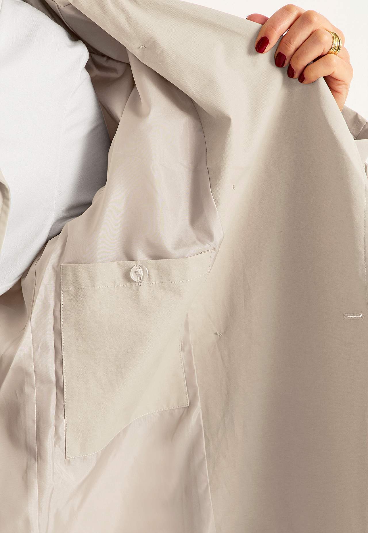 Dobbeltbrystet trenchcoat