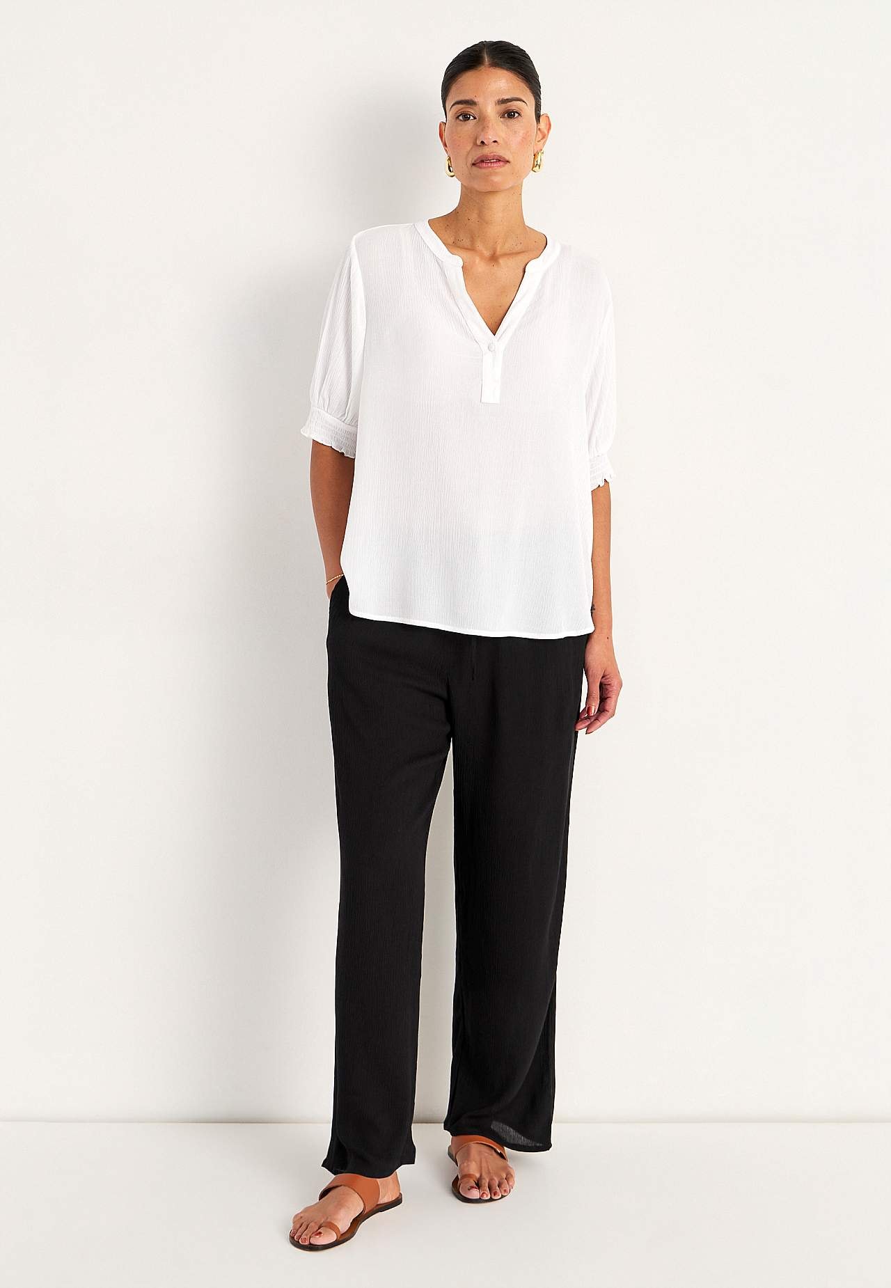 Kreppet bluse