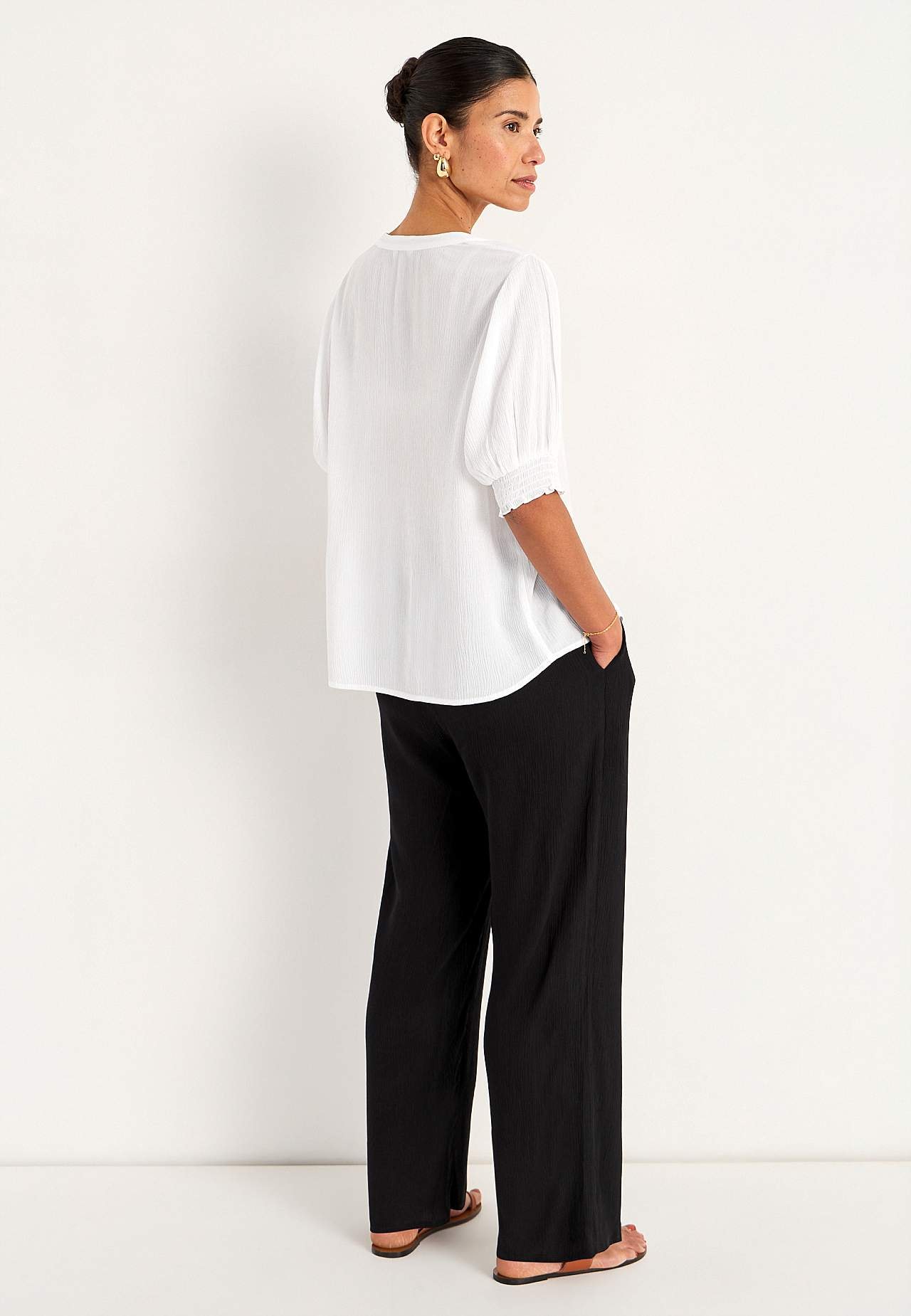 Kreppet bluse