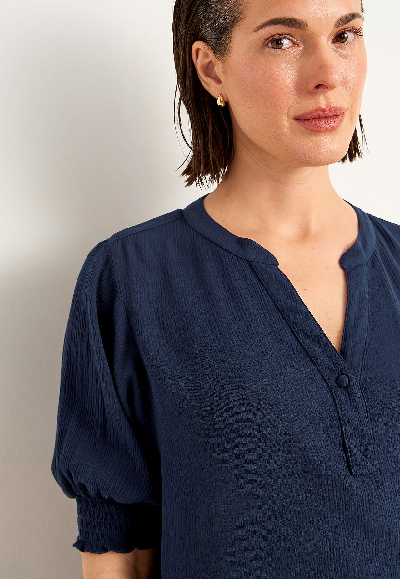 Kreppet bluse