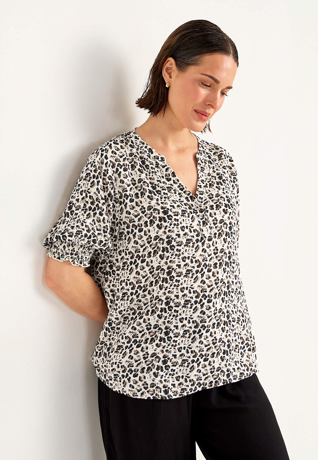 Kreppet bluse