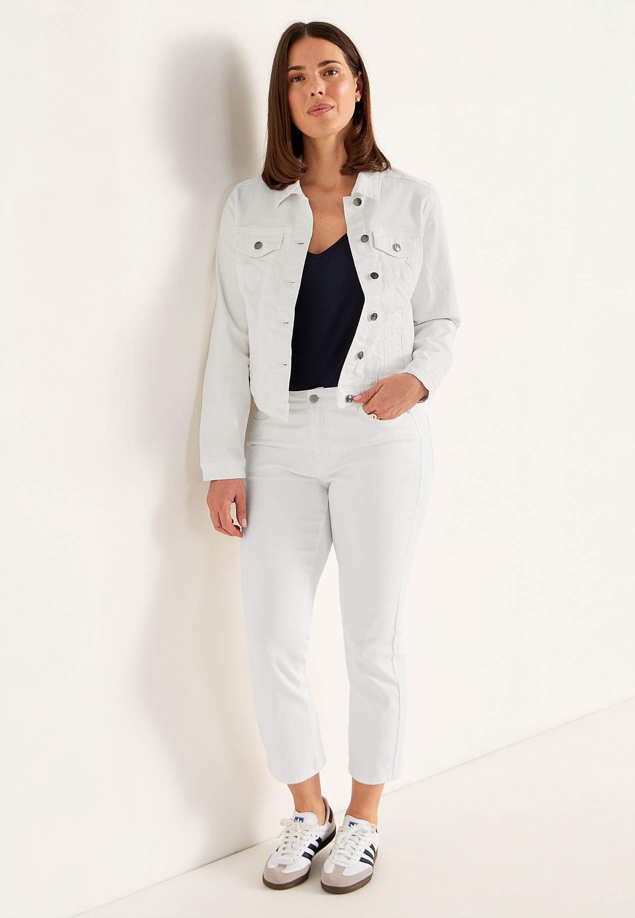 Elastisk jeansjakke