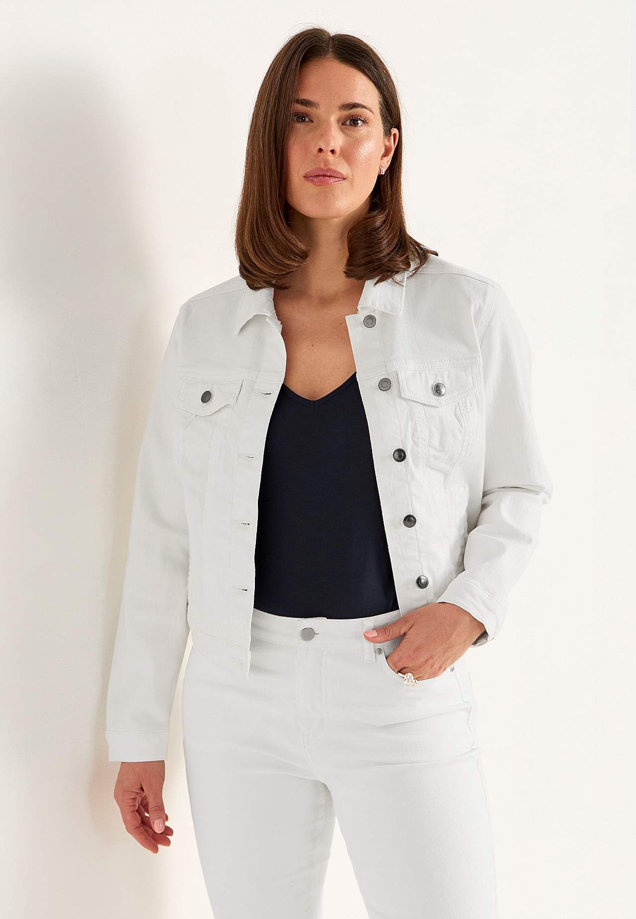 Elastisk jeansjakke