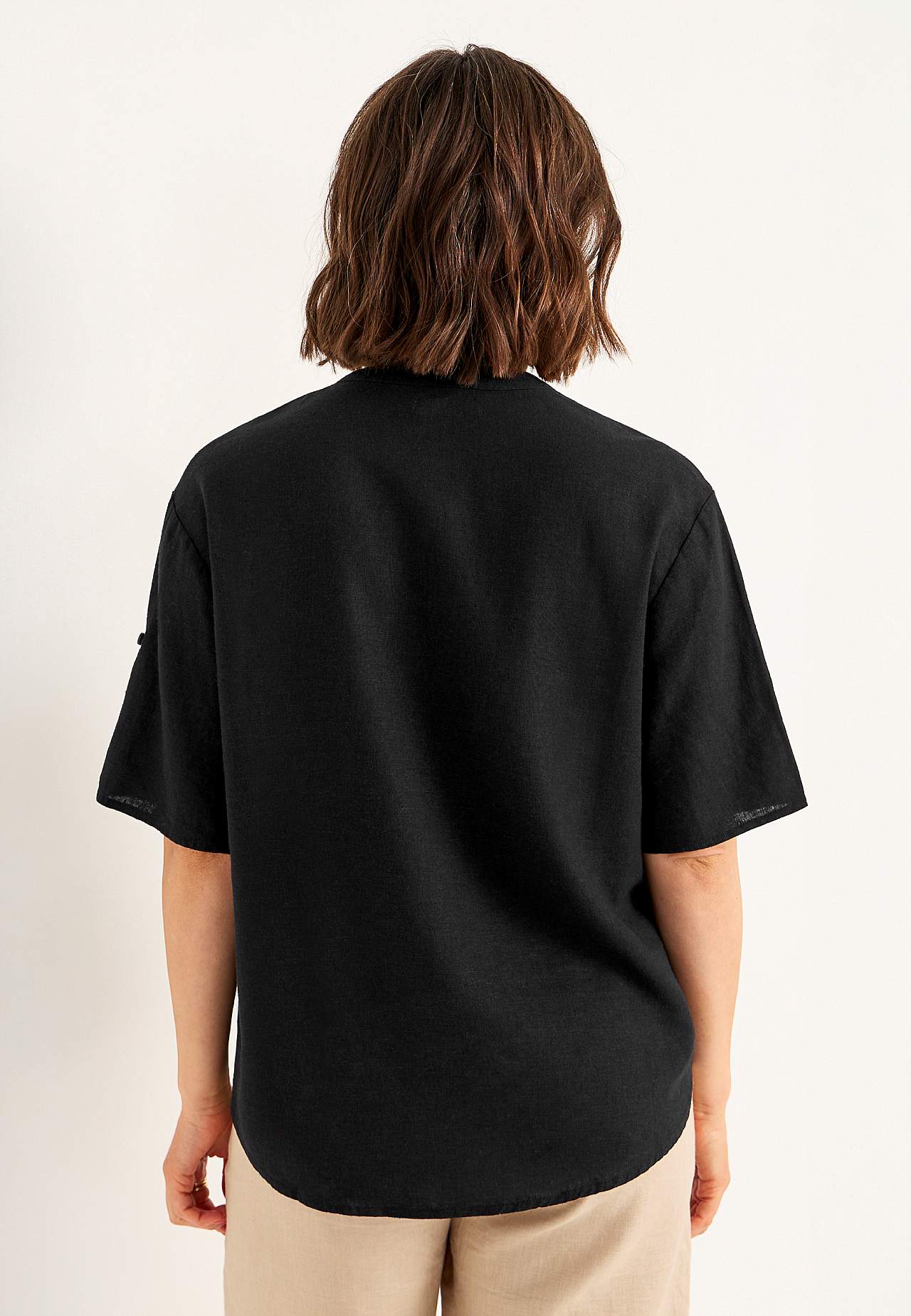 Bluse i hørblanding