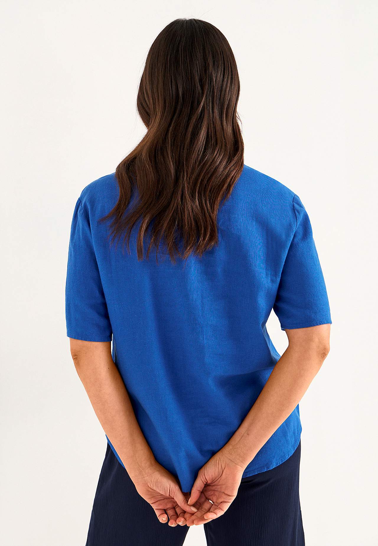 Bluse i hørblanding