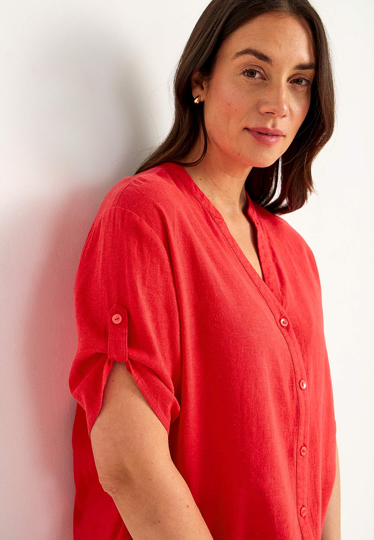 Bluse i hørblanding