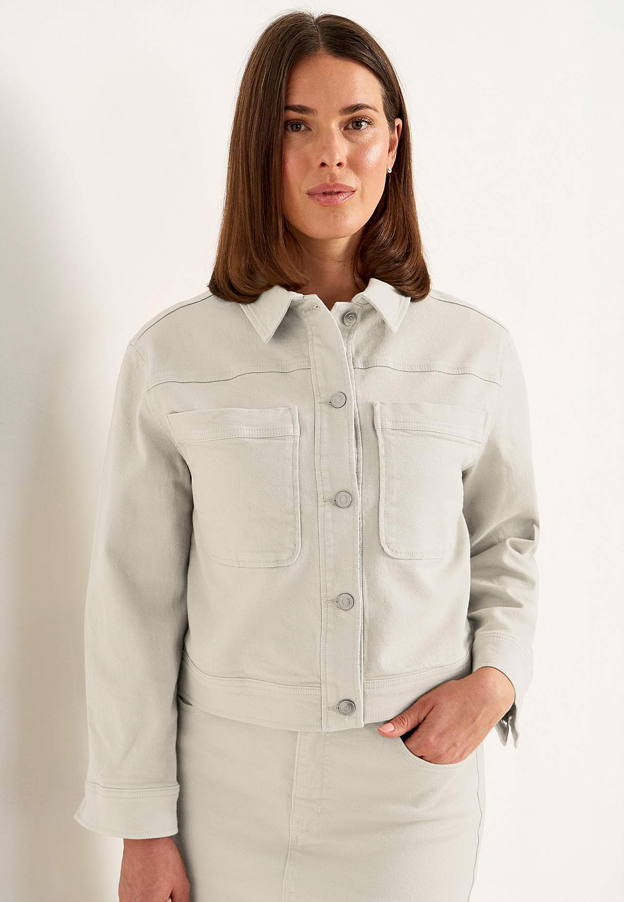 Elastisk jeansjakke