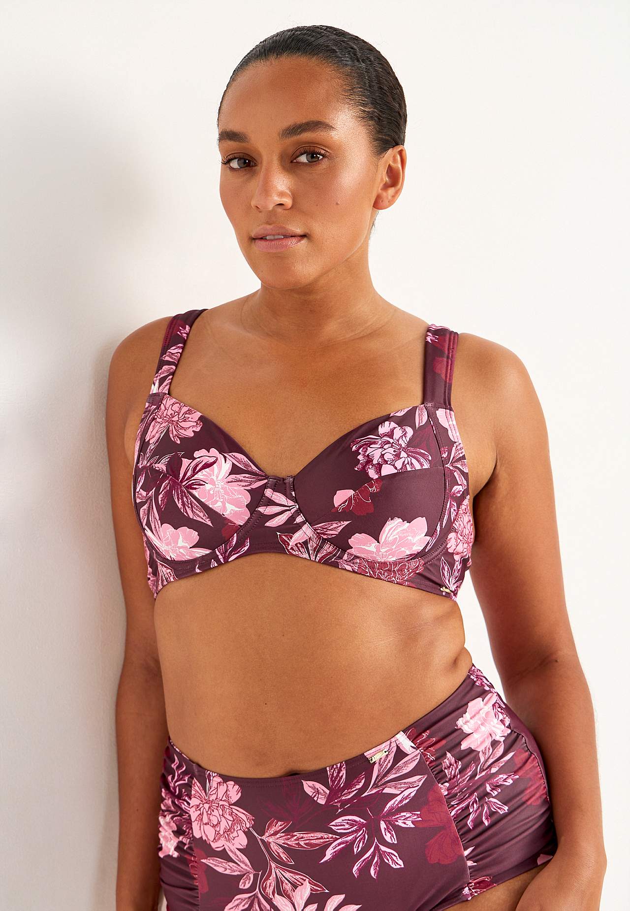 Mønstret bikini-bh