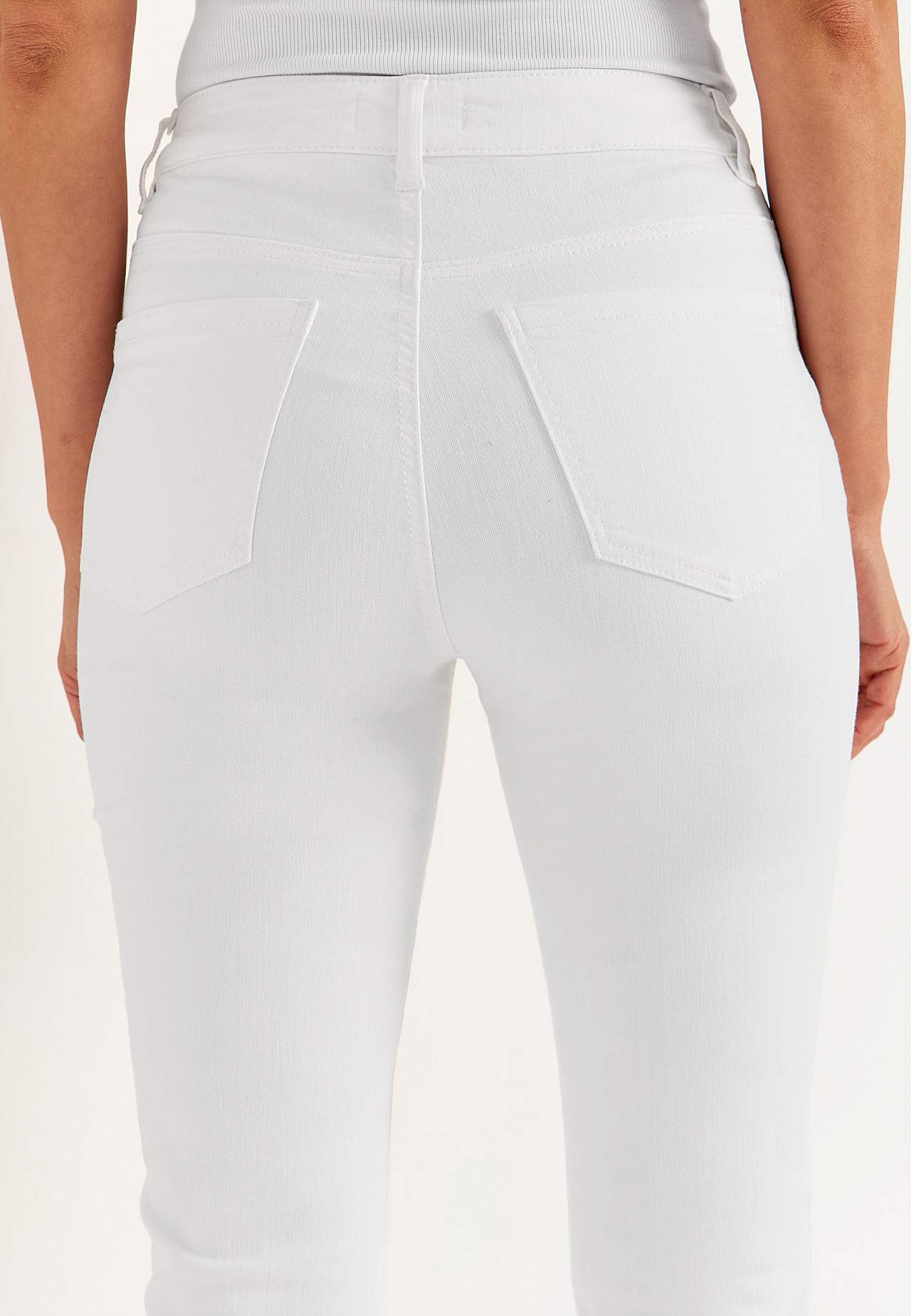 Crop jeans med design med fem lommer
