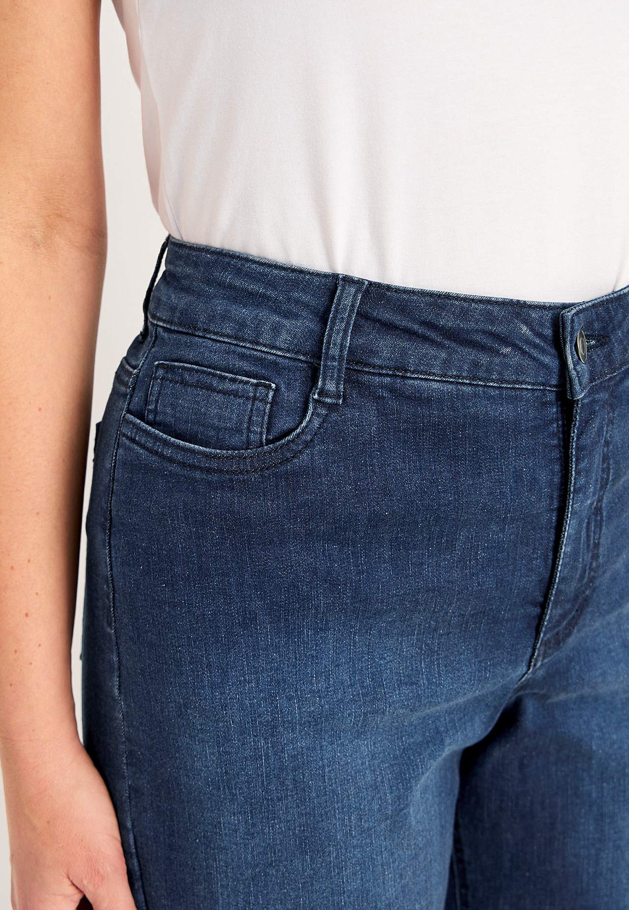 Denimshorts med komfortabelt stræk