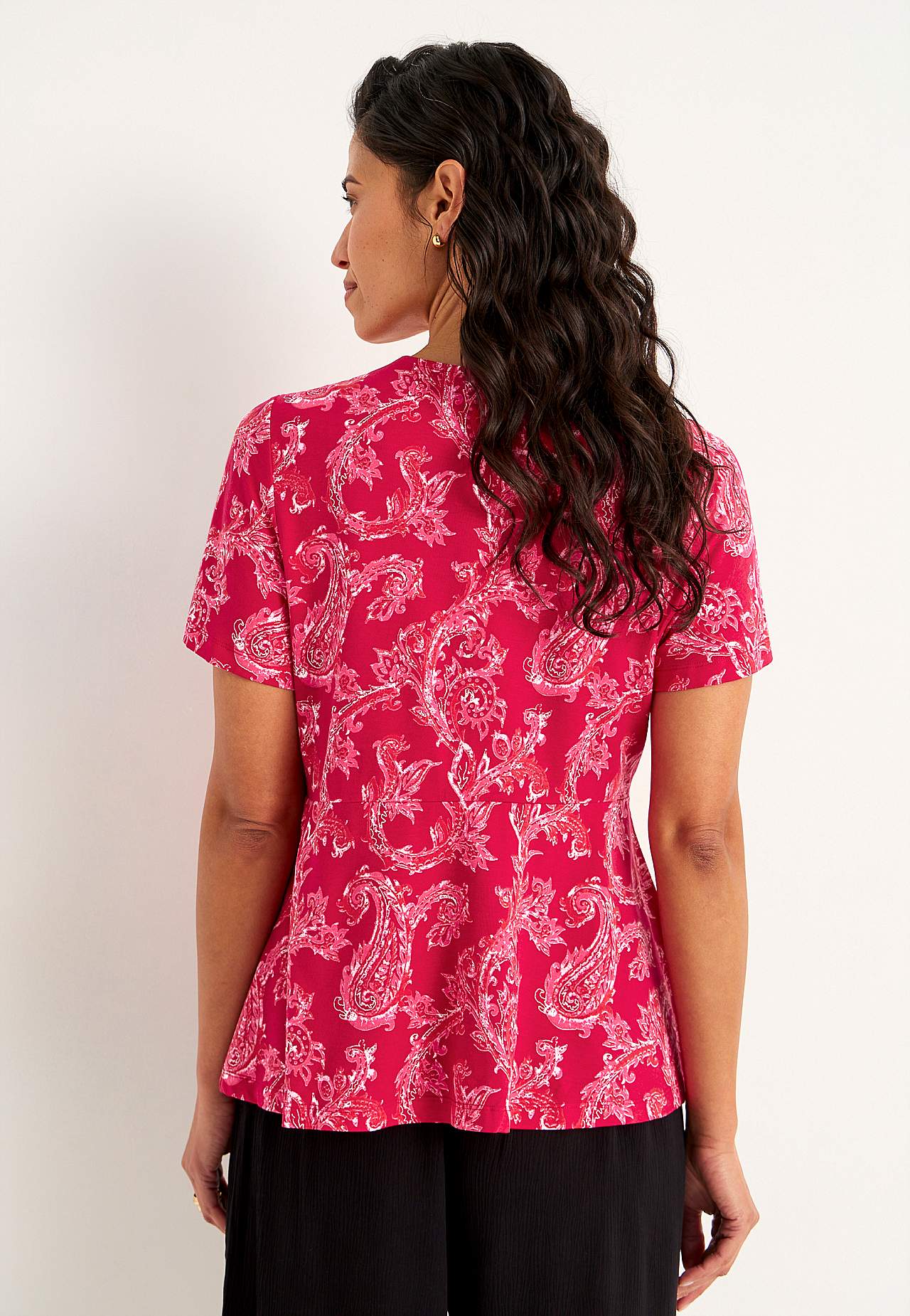 Mønstret jerseytop