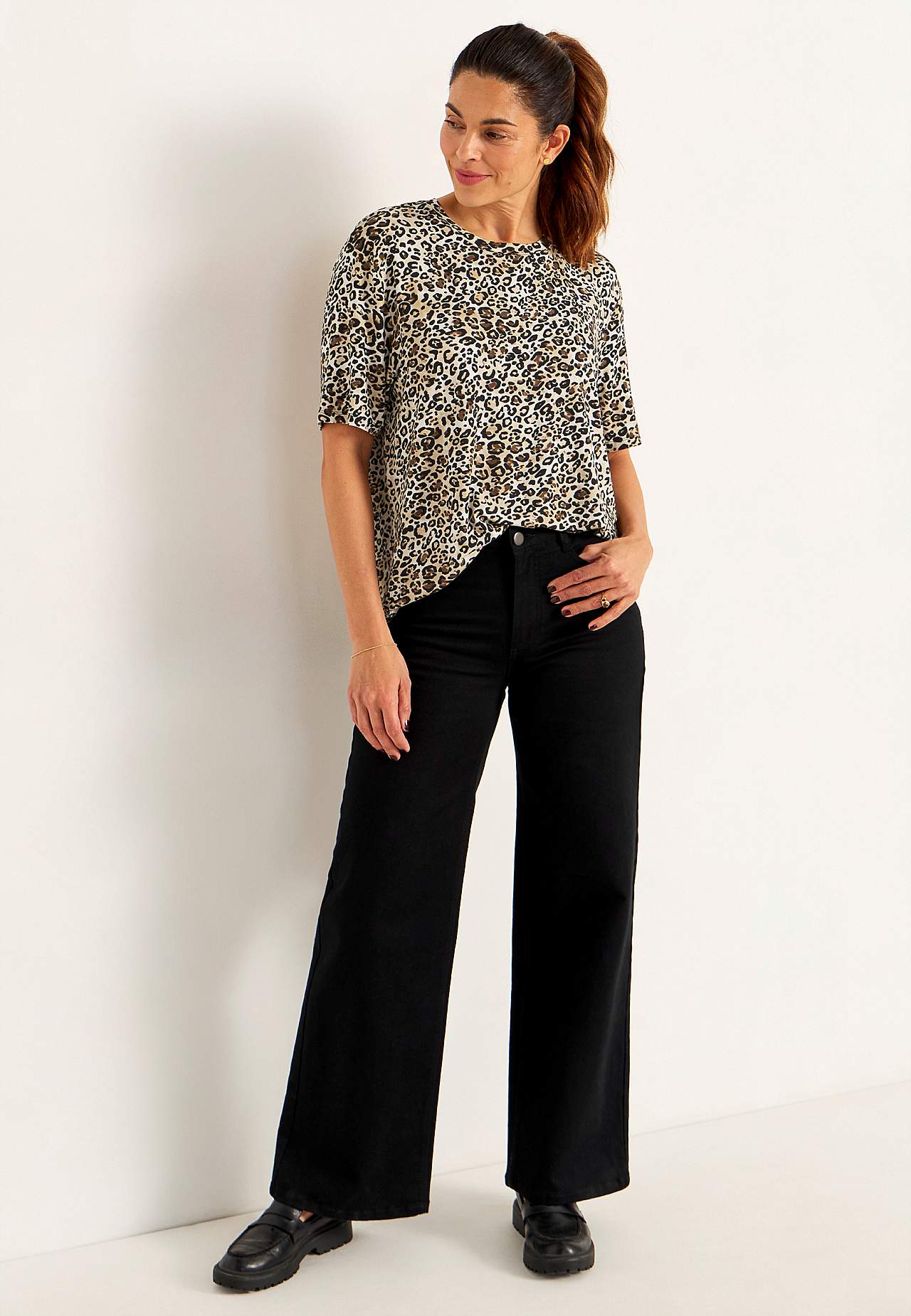 Leopard jerseytop