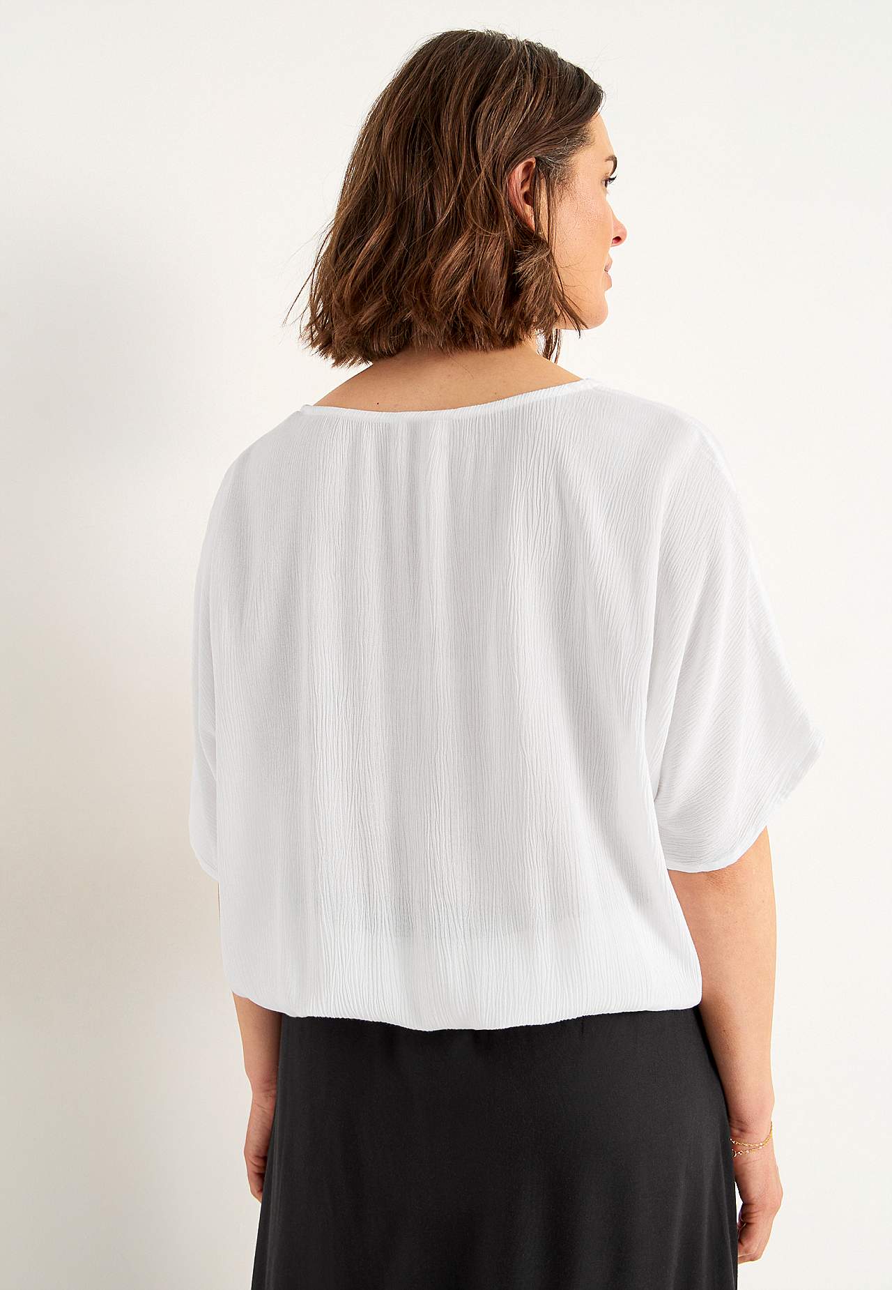 Bluse i viskosecrepe