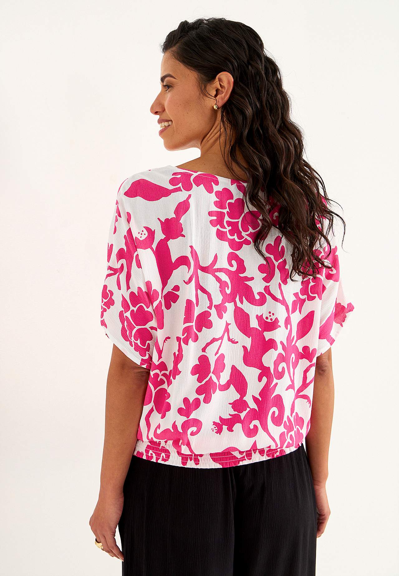 Bluse i viskosecrepe