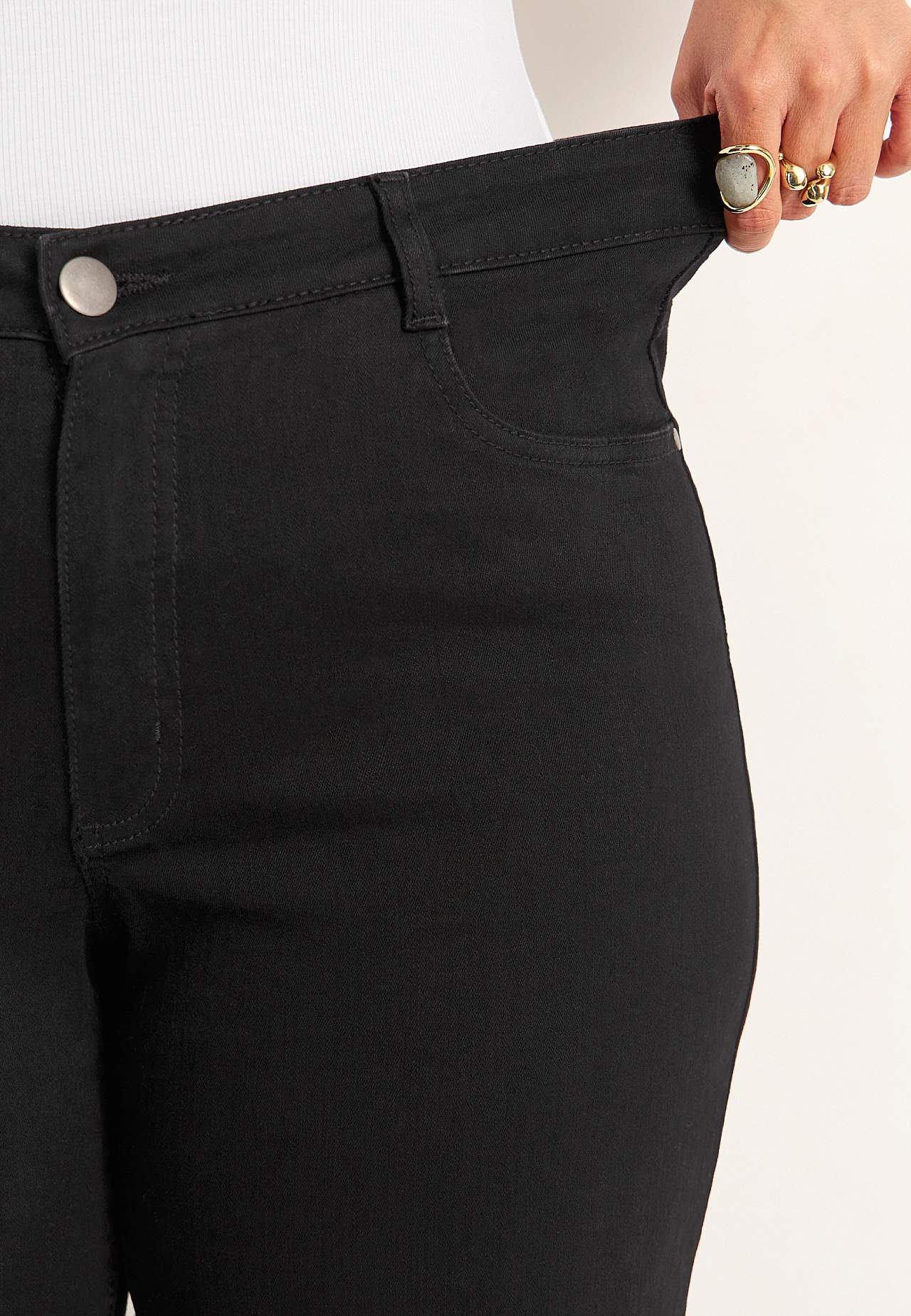 Brede, lange jeans med høj talje Renata
